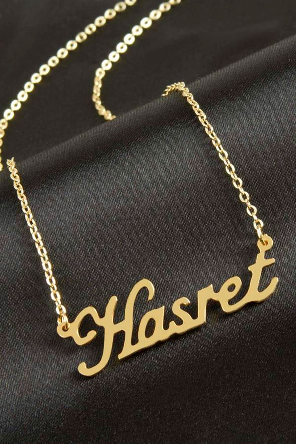 Hasret isimli kolye (Kişiye Özel) - Sarı