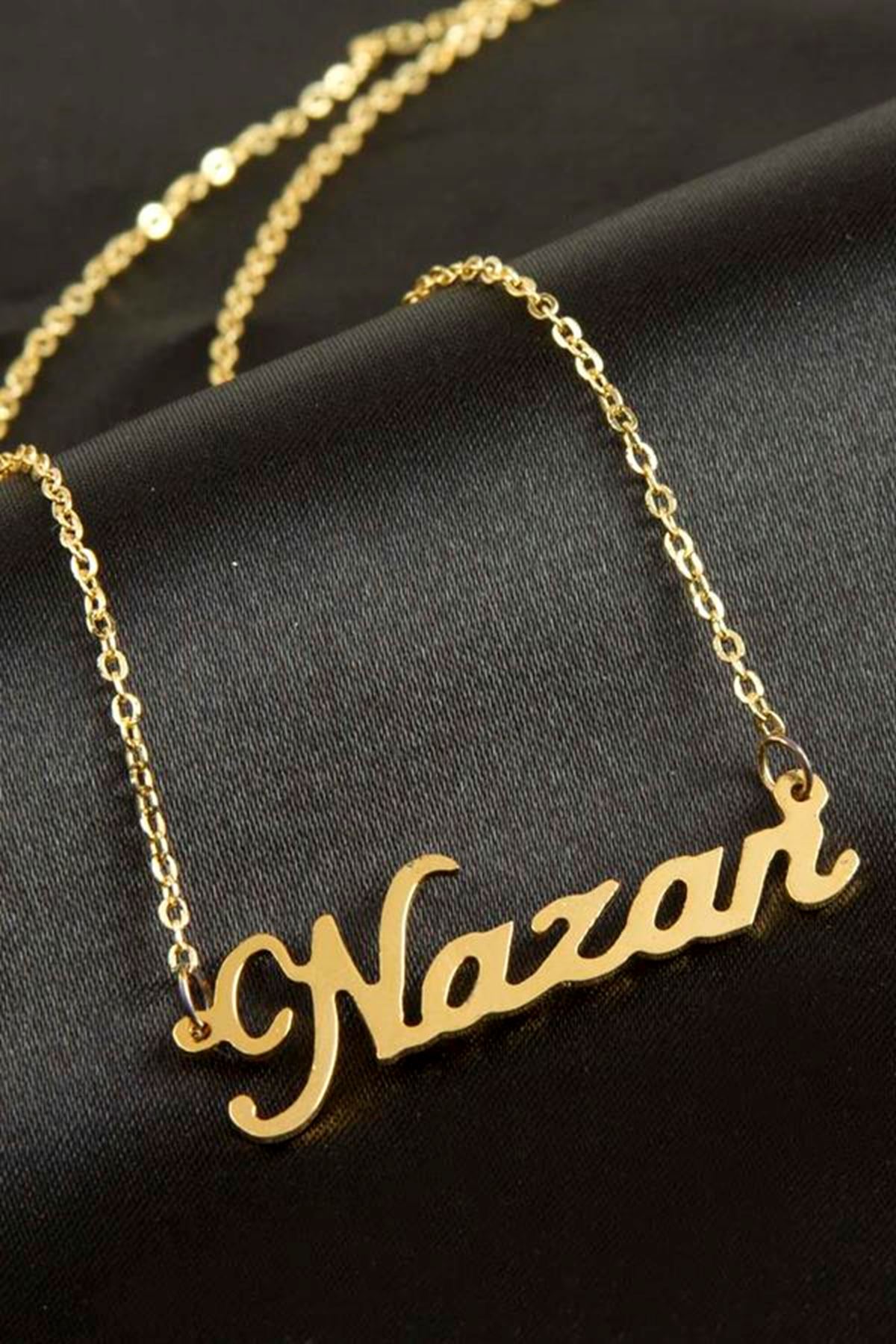 Nazan isimli kolye (Kişiye Özel) - Sarı