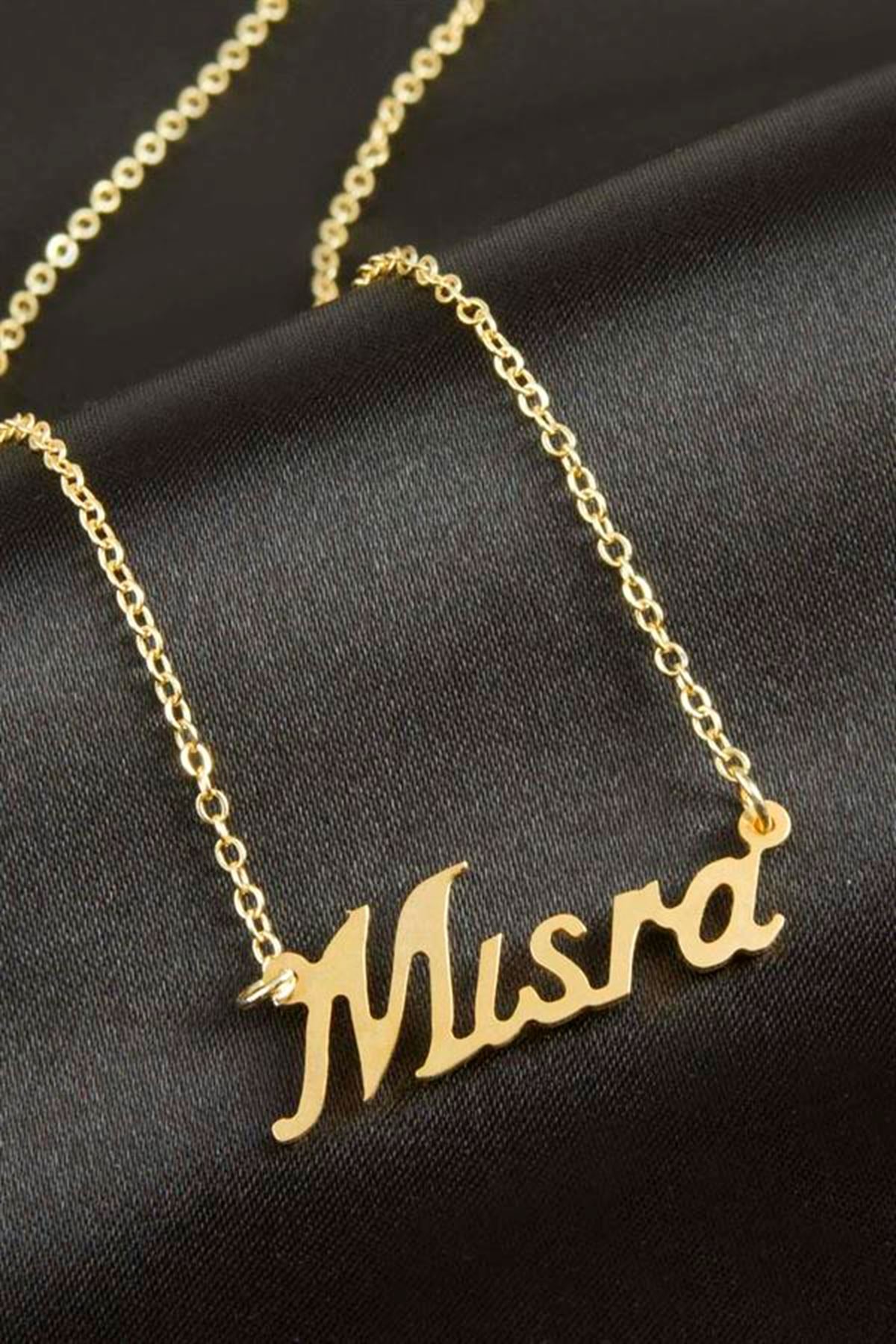 Mısra isimli kolye (Kişiye Özel) - Sarı