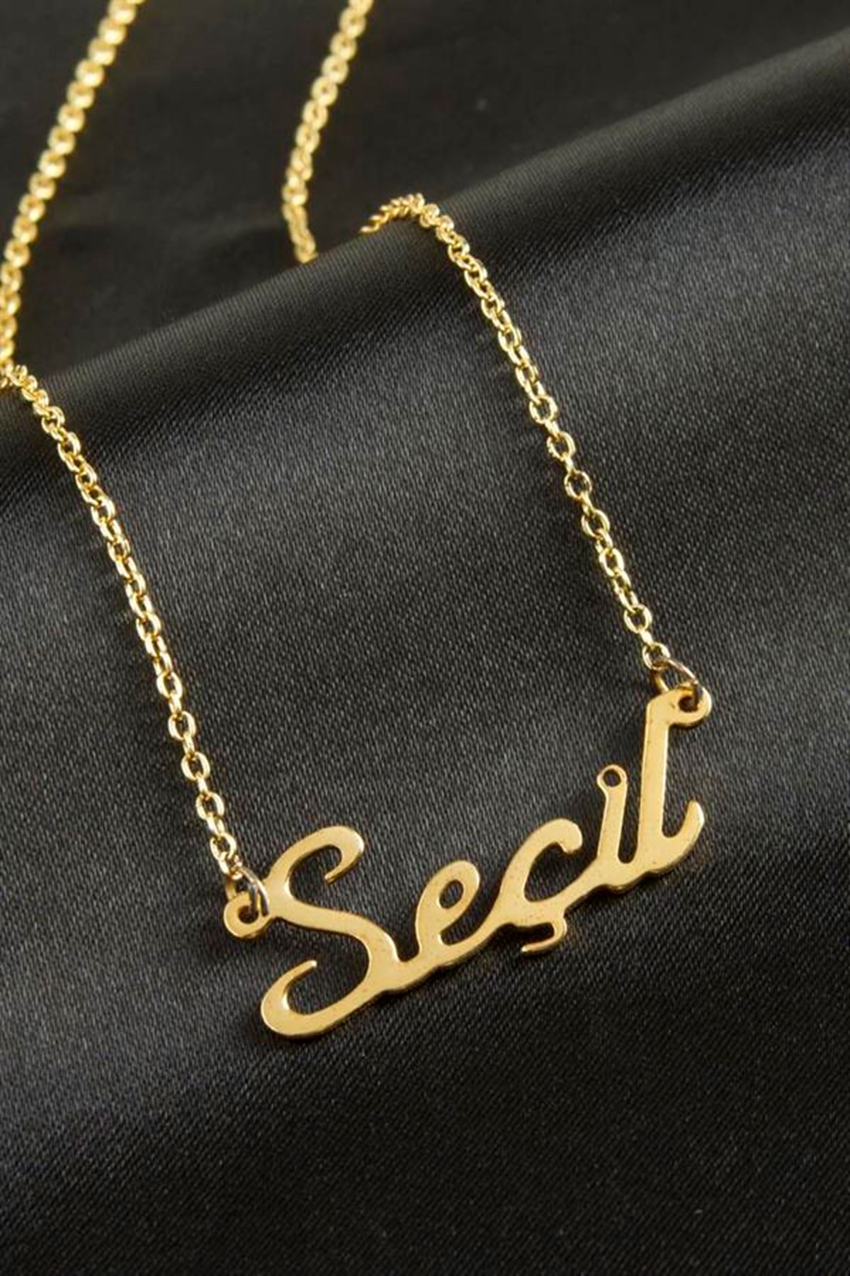 Seçil isimli kolye (Kişiye Özel) - Sarı