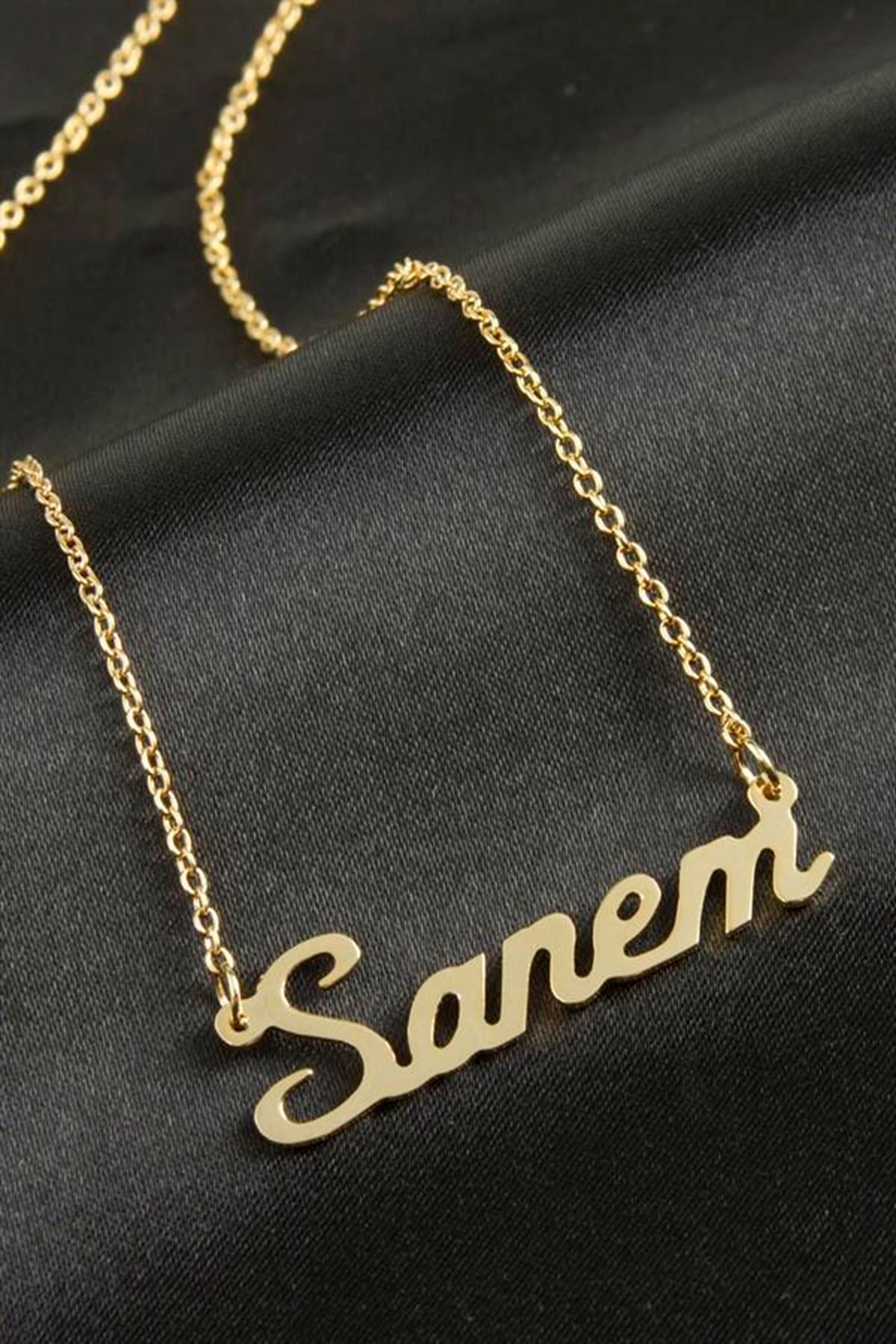 Sanem isimli kolye (Kişiye Özel) - Sarı
