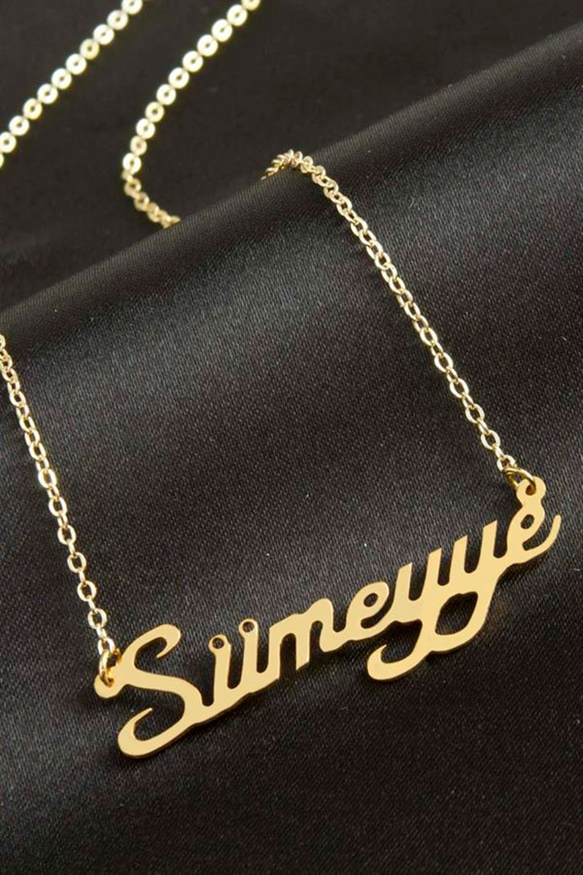 Sümeyye isimli kolye (Kişiye Özel) - Sarı