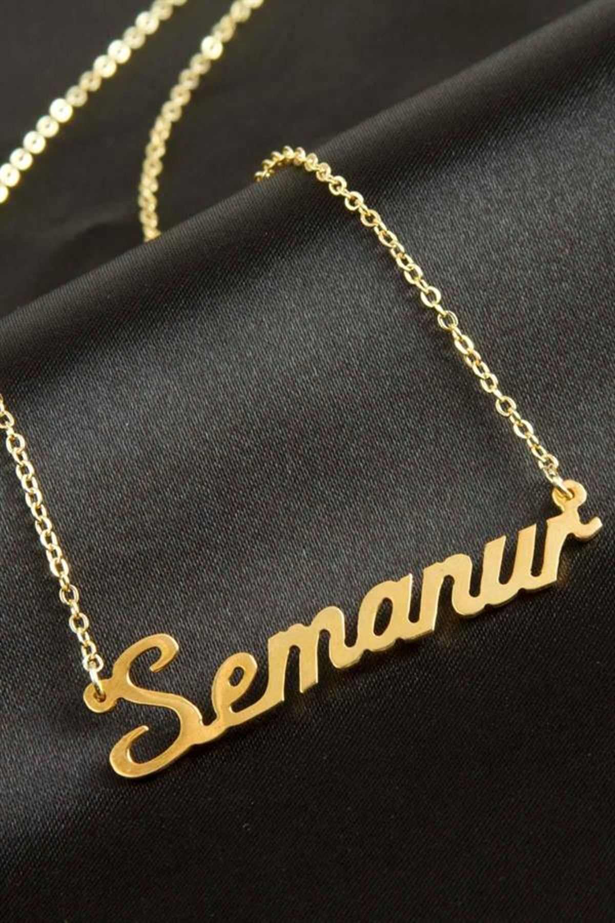 Semanur isimli kolye (Kişiye Özel) - Sarı