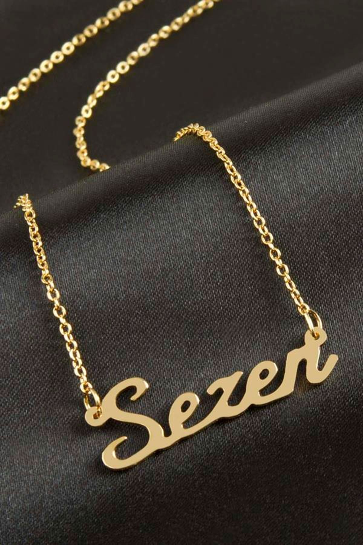 Sezen isimli kolye (Kişiye Özel) - Sarı