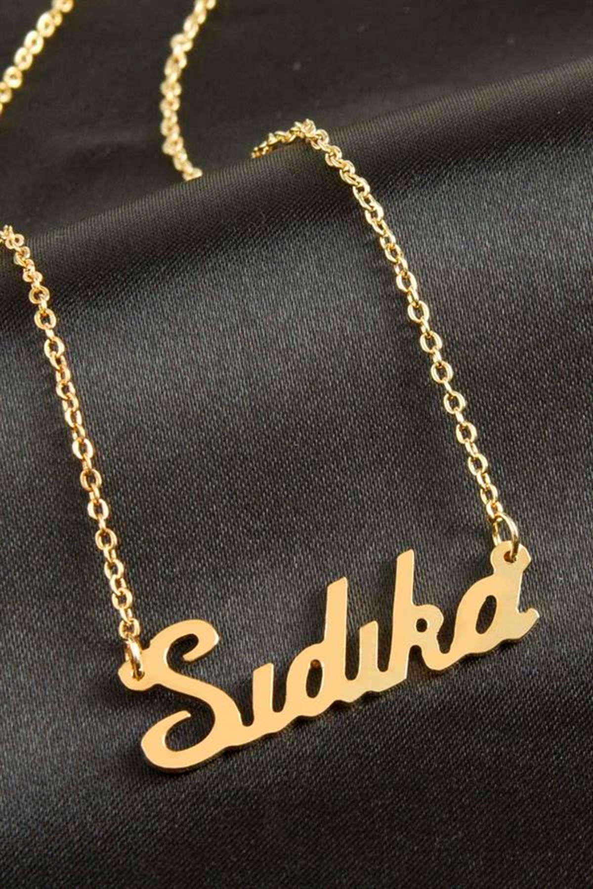 Sıdıka isimli kolye (Kişiye Özel) - Sarı
