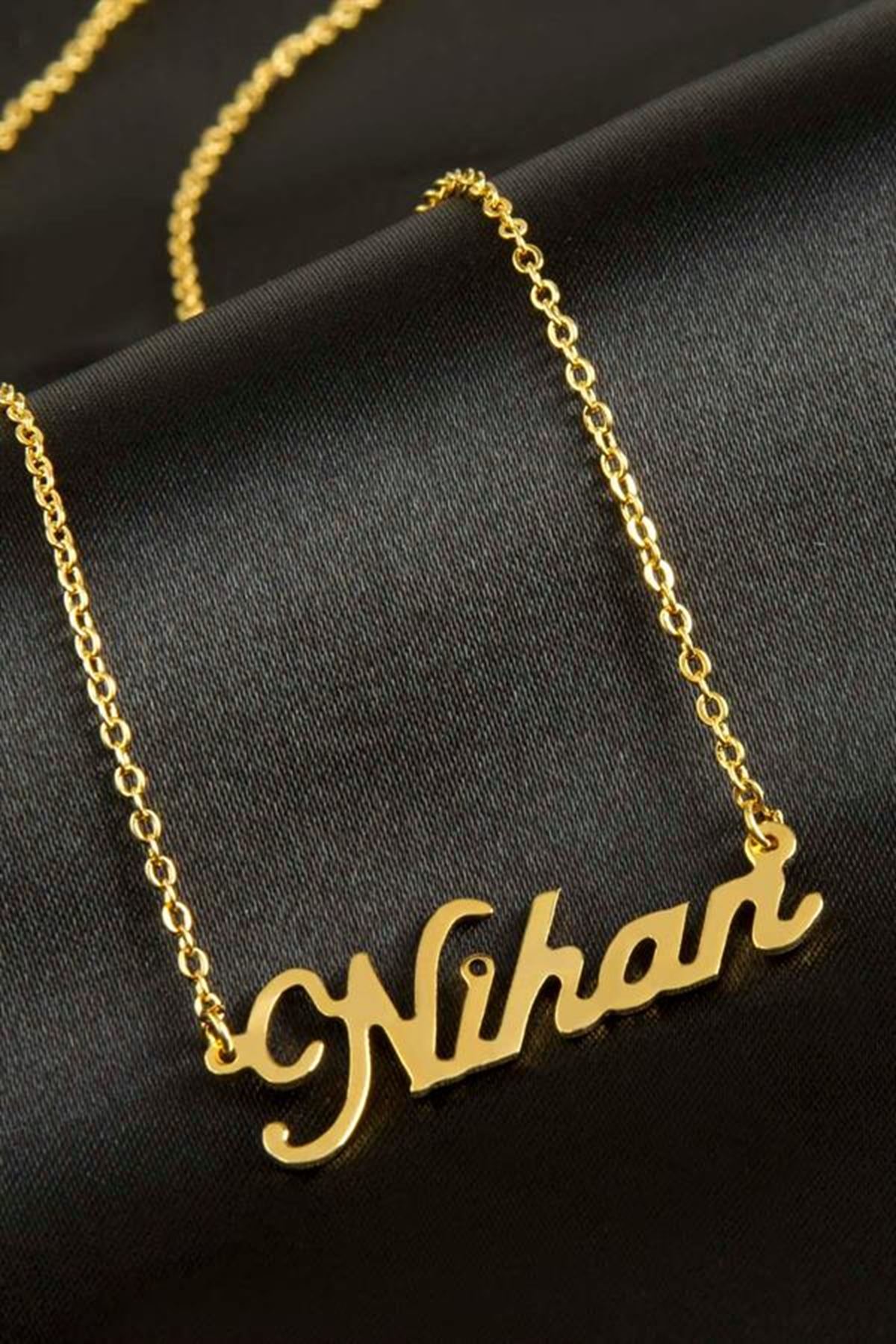 Nihan isimli kolye (Kişiye Özel) - Sarı
