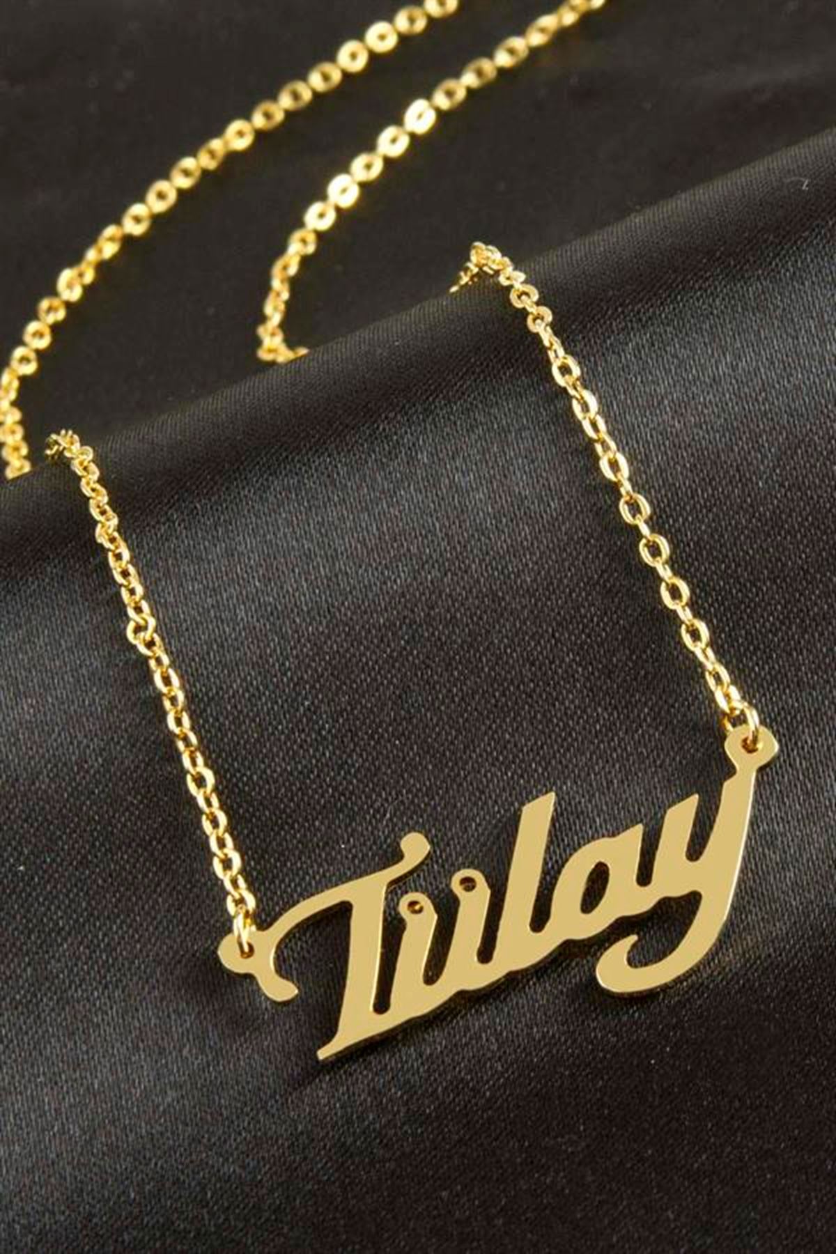 Tülay isimli kolye (Kişiye Özel) - Sarı