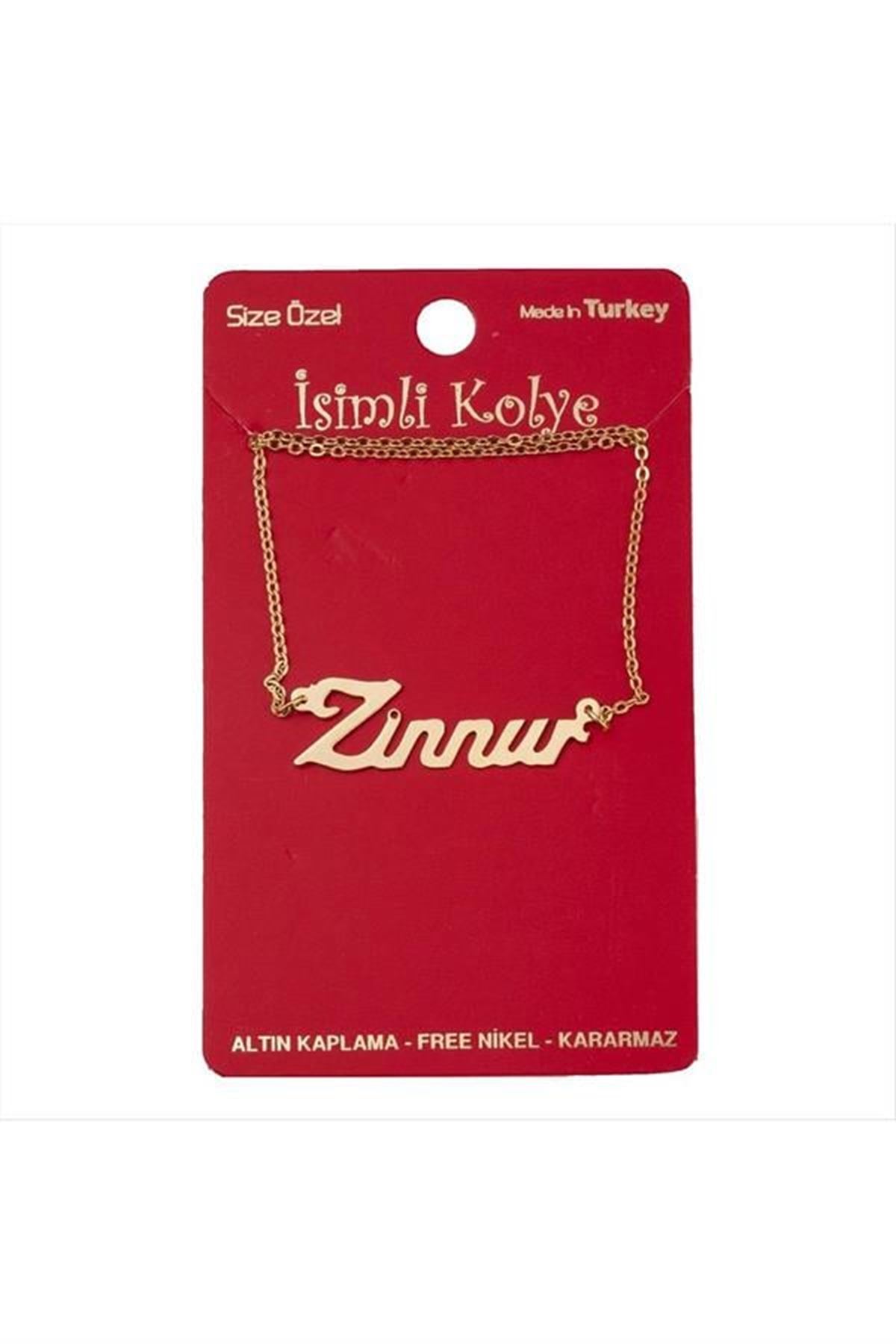 Zinnur isimli kolye (Kişiye Özel) - Sarı