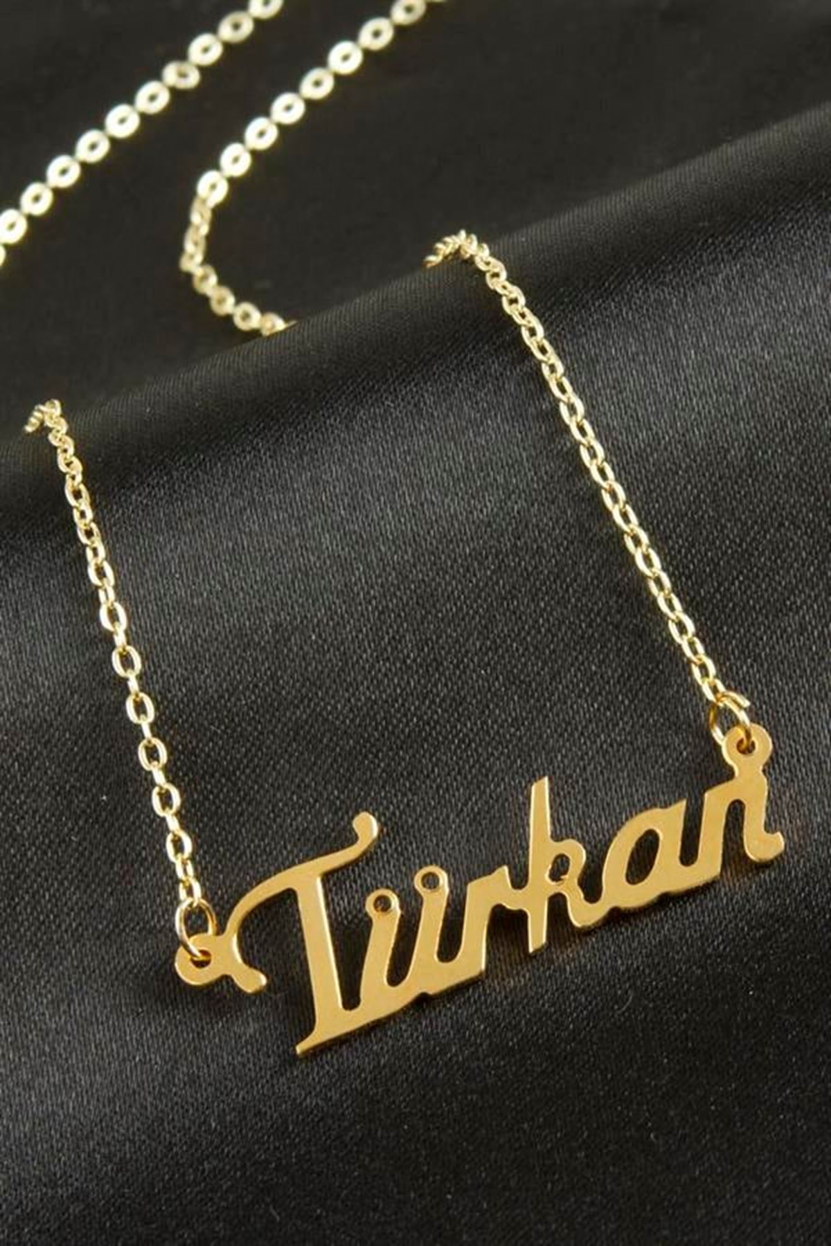 Türkan isimli kolye (Kişiye Özel) - Sarı
