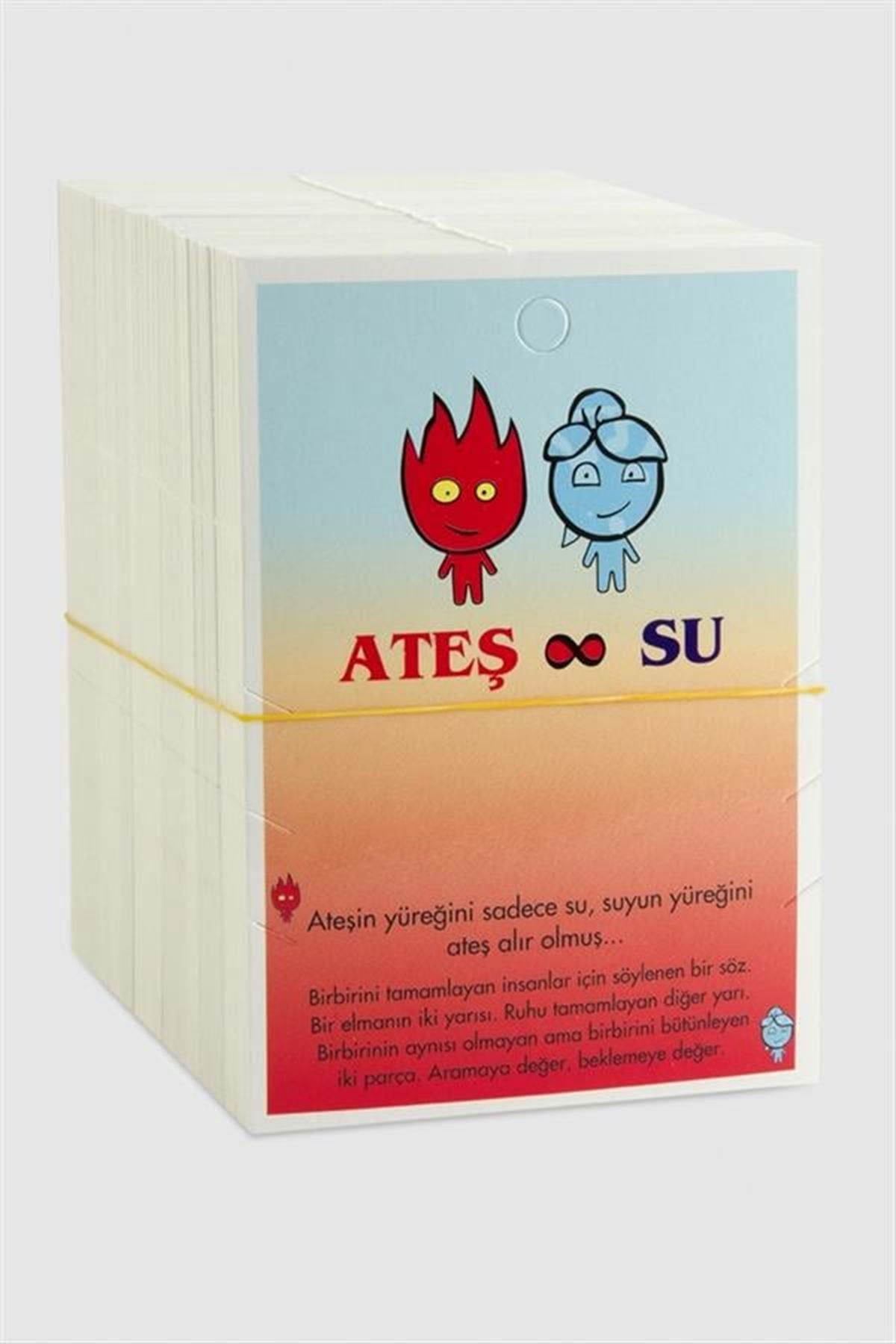 Ateş Su Bileklik Kartı - Kırmızı