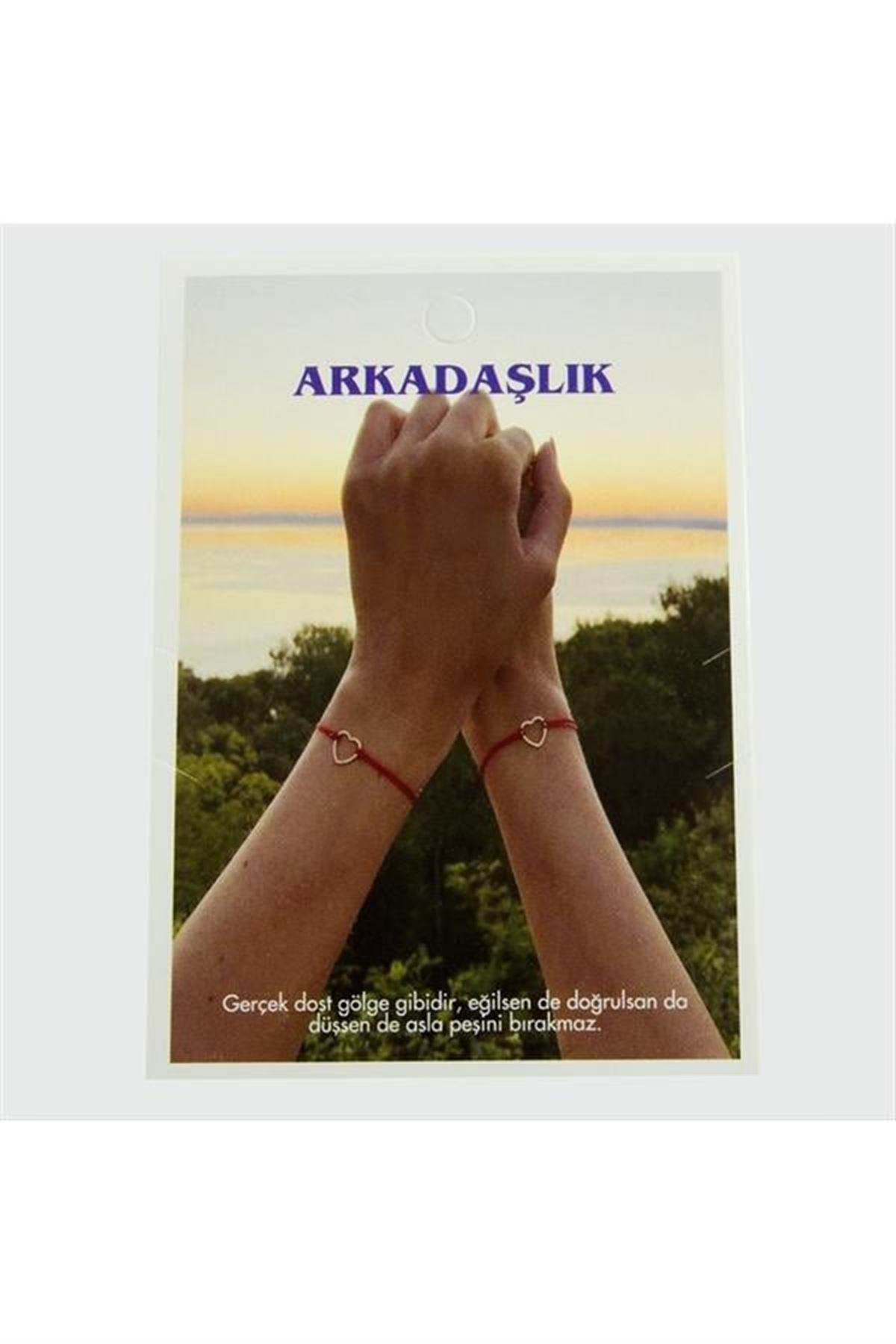 2'li Arkadaşlık Bileklik Kartı - Beyaz