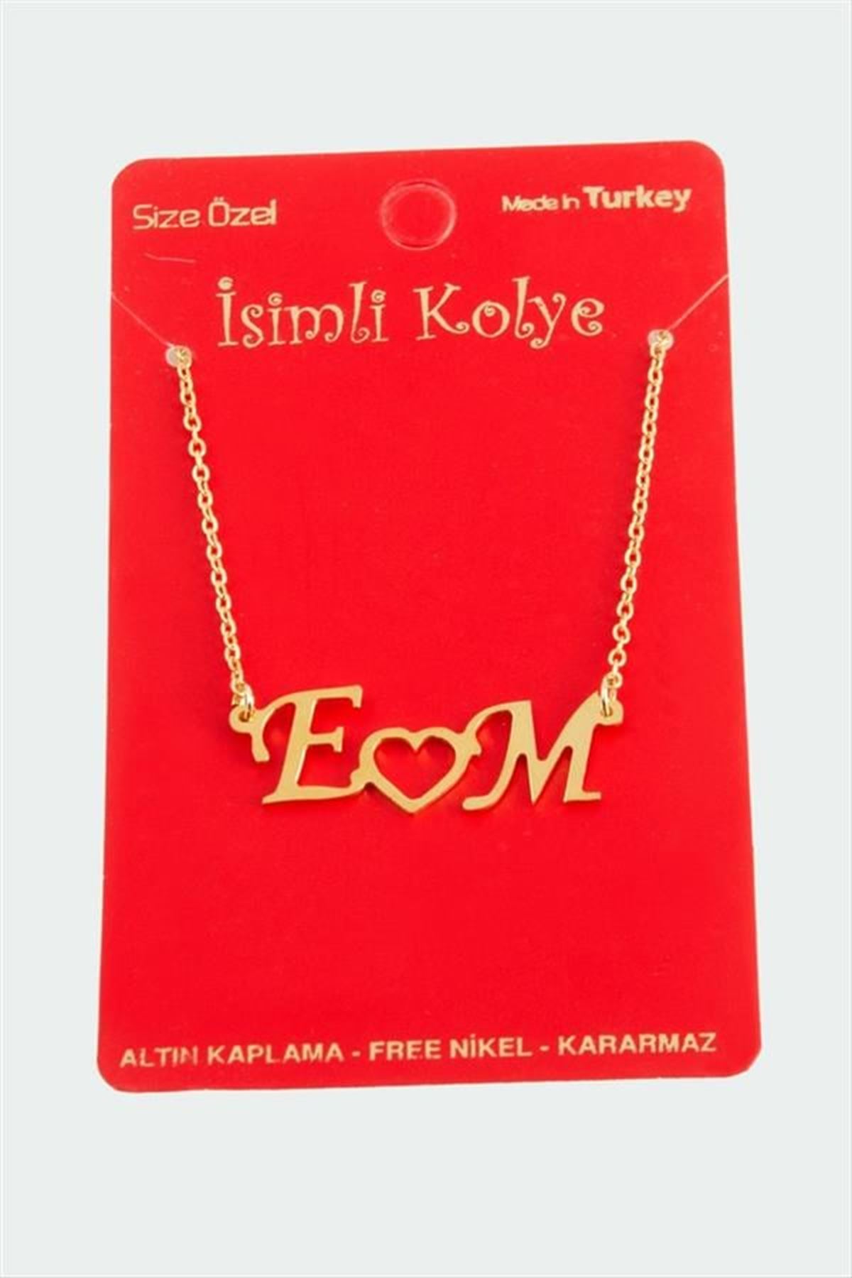 Kişiye Özel İsim Yazılı Kolye - Sarı