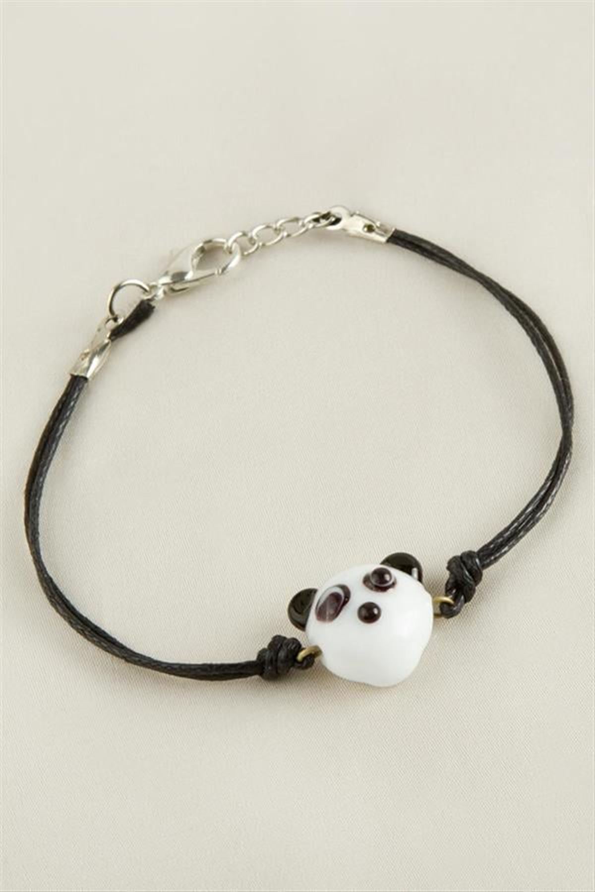 Panda Cam Bileklik - Beyaz