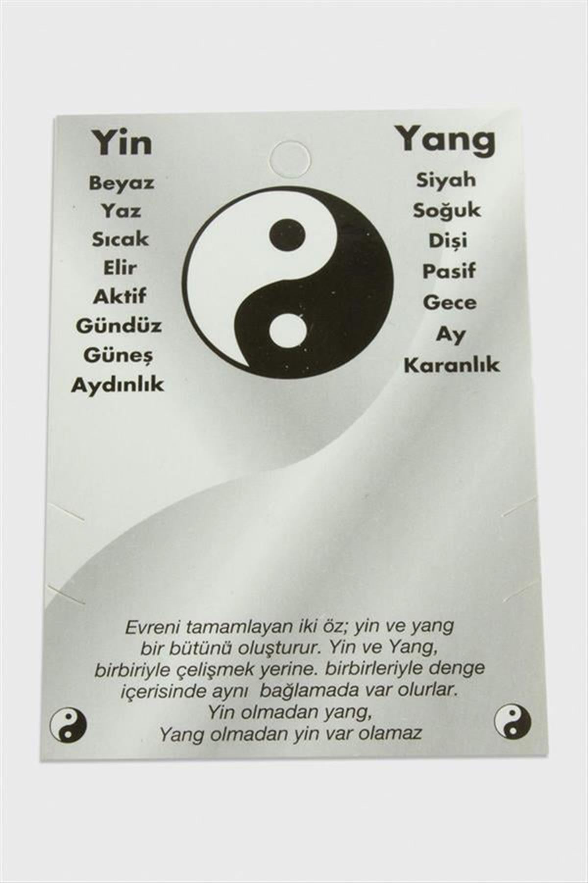 2'li Yin Yang Bileklik Kartı - Beyaz