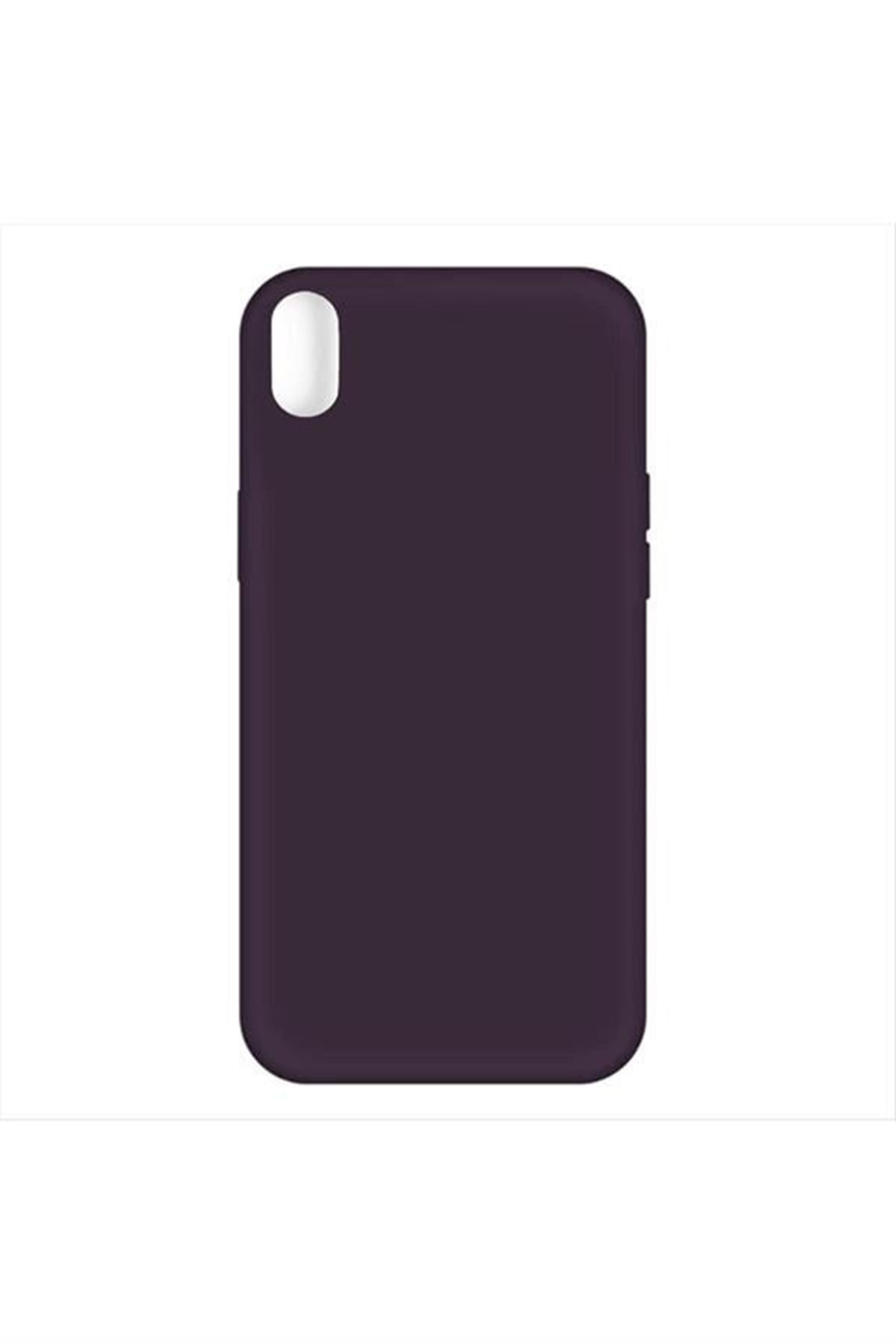 iPhone 7/8G Kadife Kaplı Lüx Lansman Silikon Kılıf - Mor