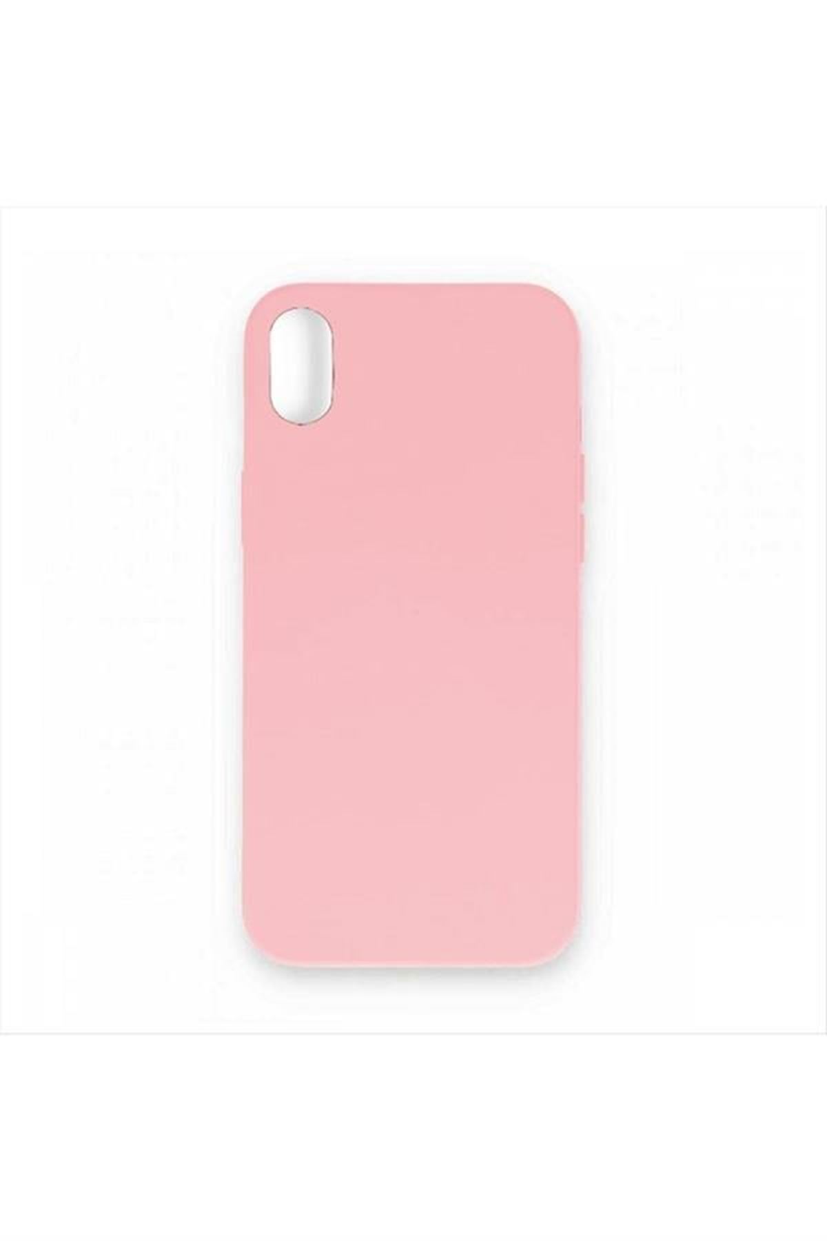 iPhone XR Kadife Kaplı Lüx Lansman Silikon Kılıf - Açık Pembe