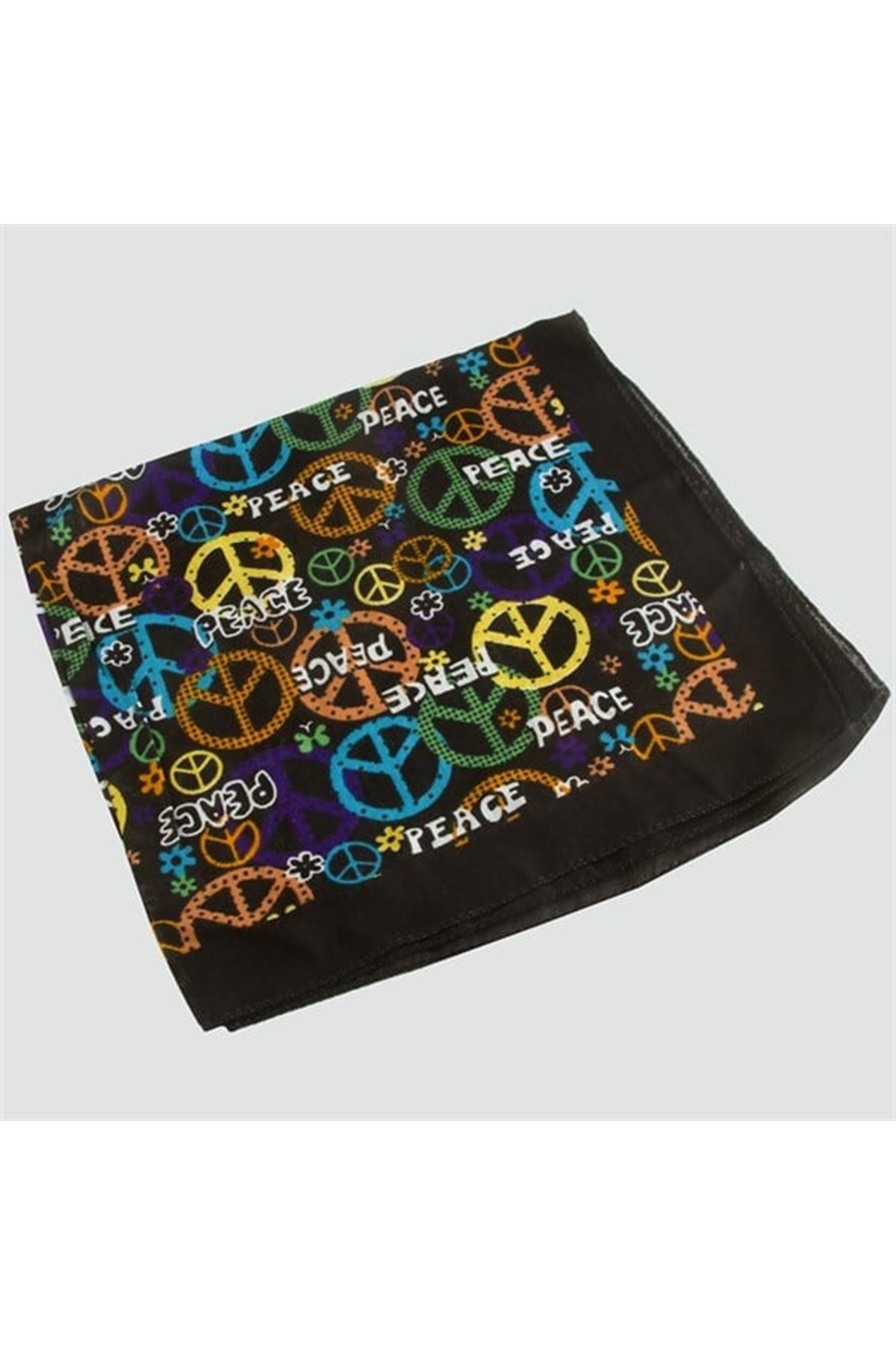 Barış Desenli Bandana 50*50 - Siyah