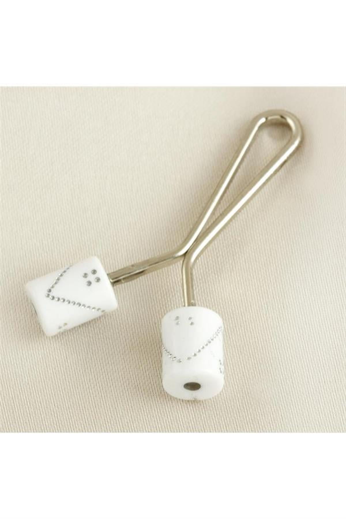 Silindir Klipsi Firkete - Beyaz