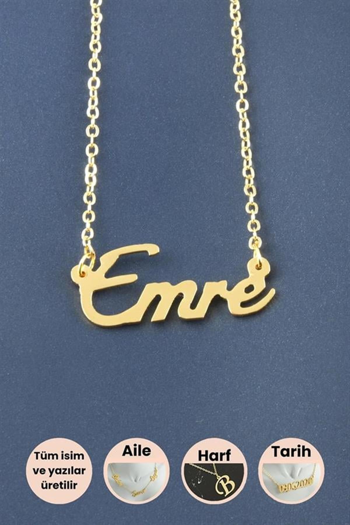 Emre İsimli Kolye - Sarı