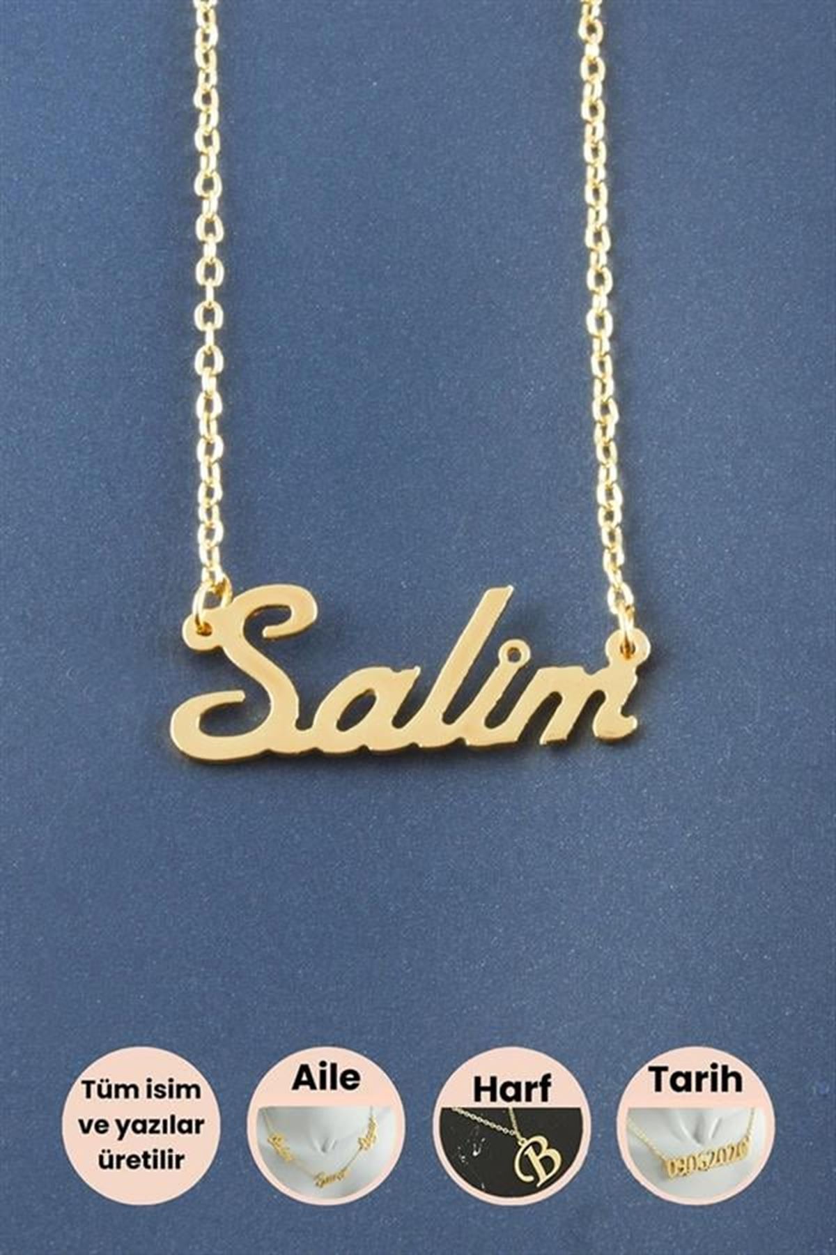 Salim İsimli Kolye - Sarı