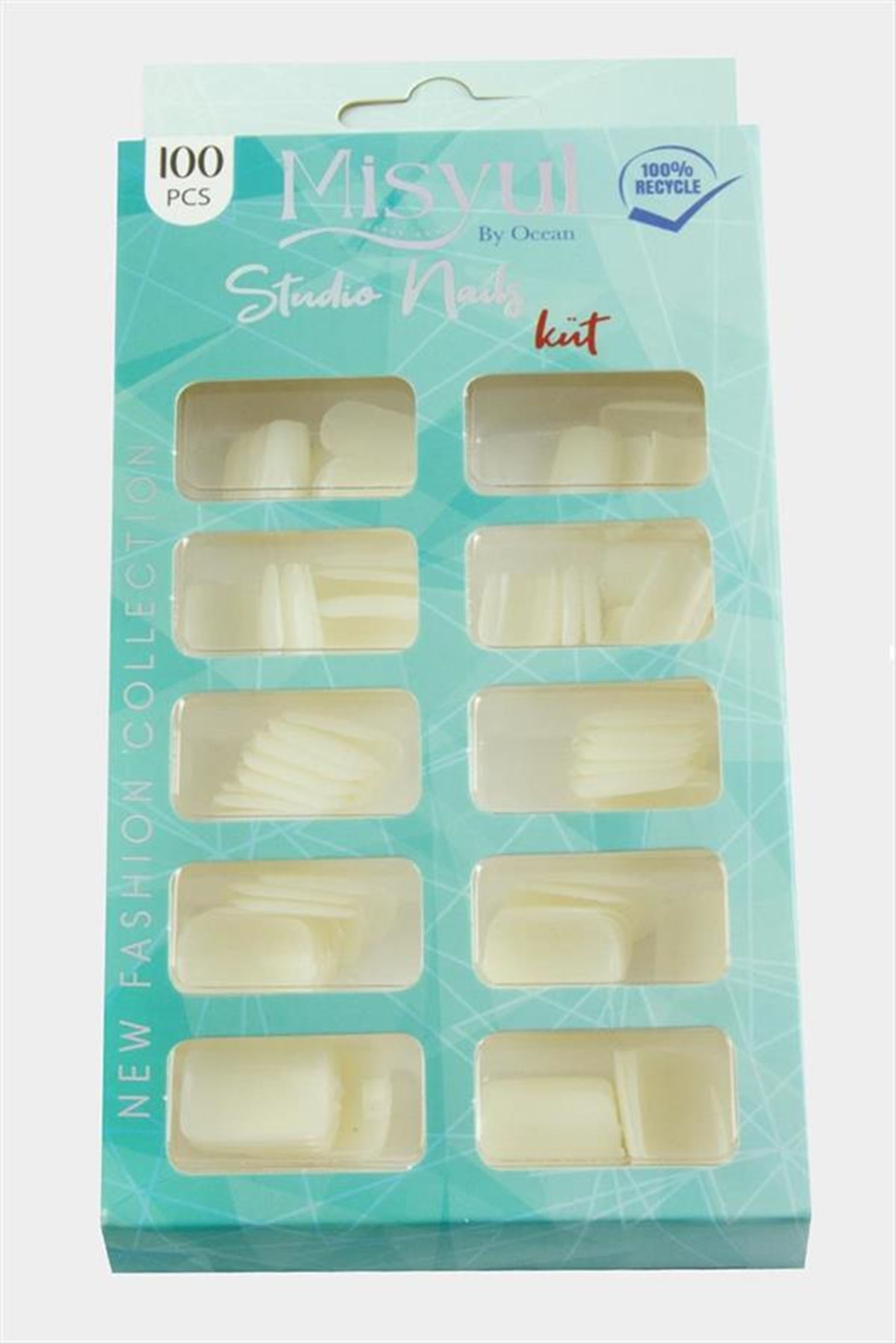 Misyul Küt Takma Tırnak 100 Adet - Krem
