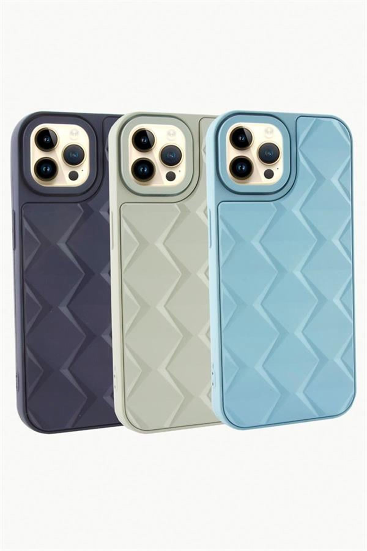 iPhone 14 Pro Max Prizma Desenli Lüx Liza Kılıf - Bordo