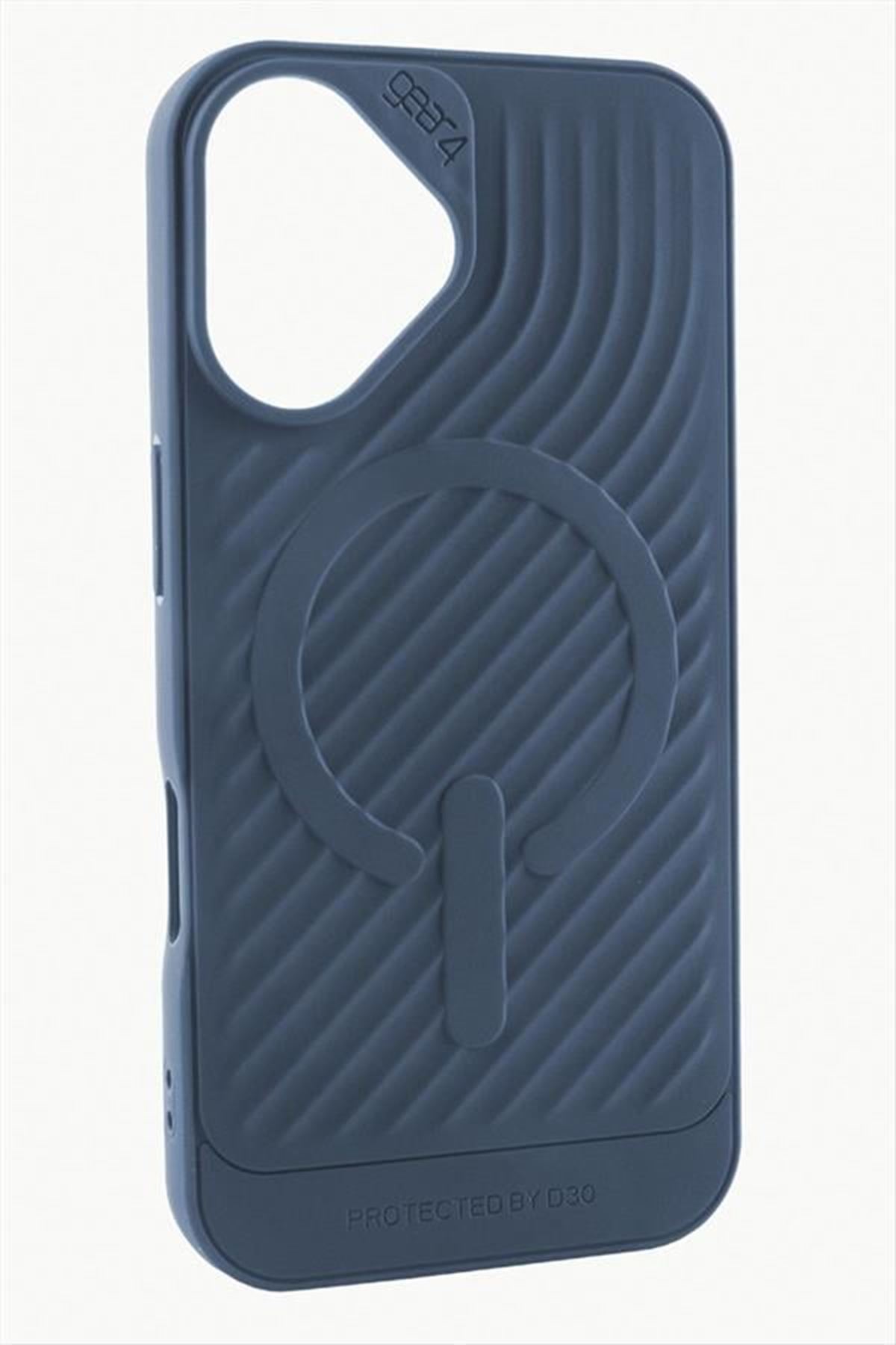 iPhone 16 Plus Lüx Magsaff Gear Silikon Kılıf - Lacivert