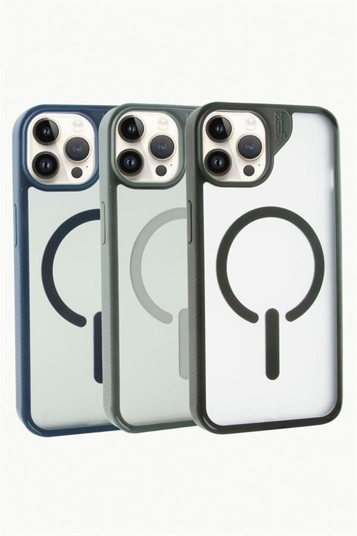 iPhone 14 Pro Max Lüx Magsaff Kapak Kılıf - Siyah