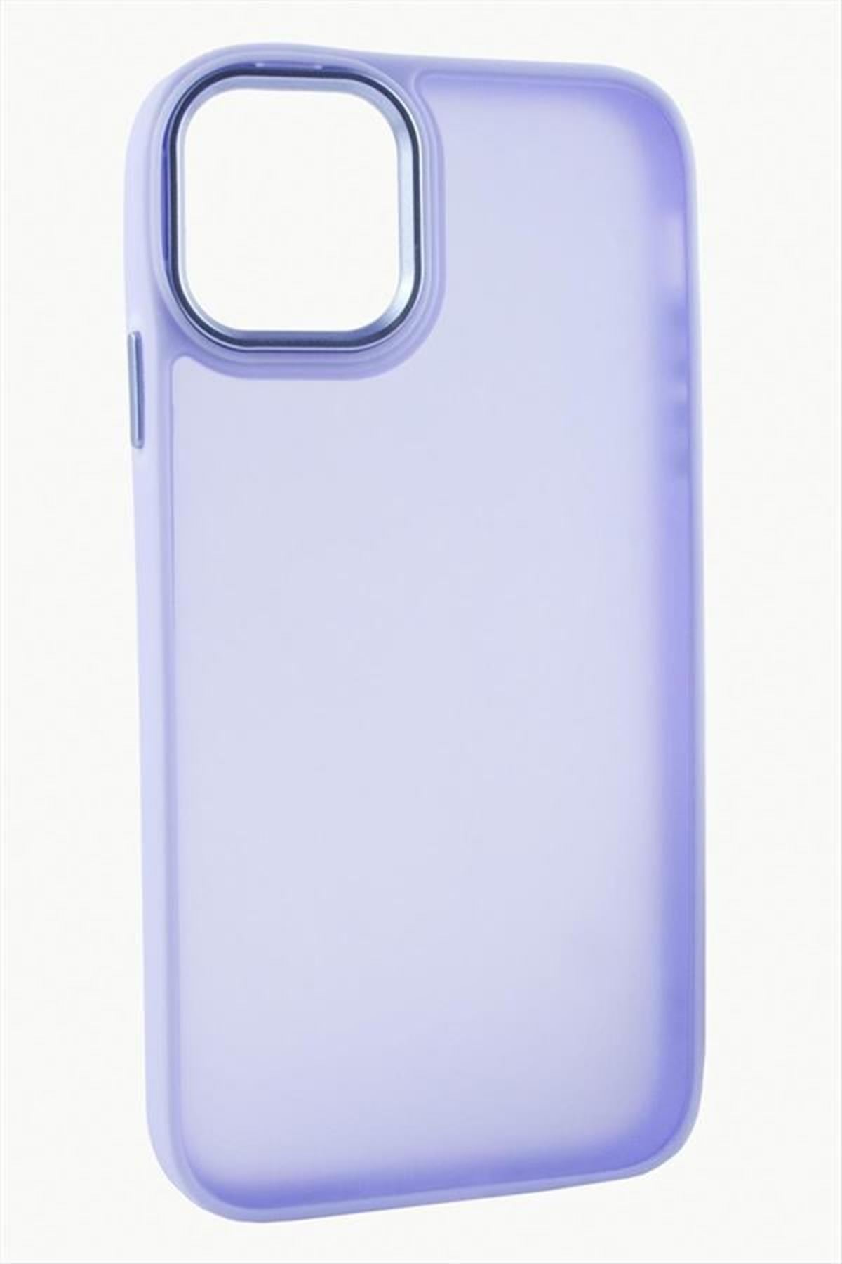 iPhone 14 Pro Max Renkli Lüx Newxu Silikon Kılıf - Lila