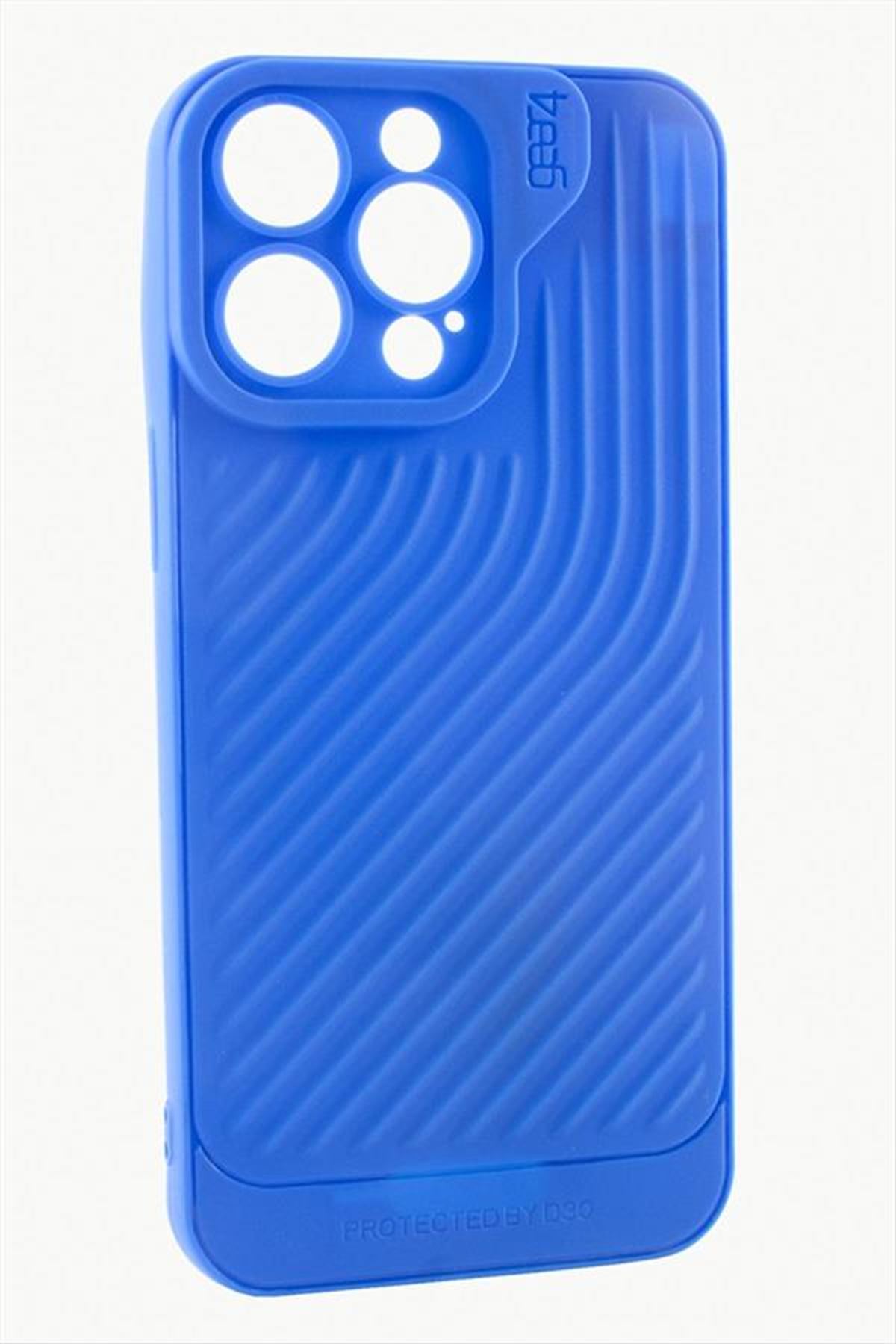 iPhone 14 Pro Max Çizgili Lüx Gear Silikon Kılıf - Mavi