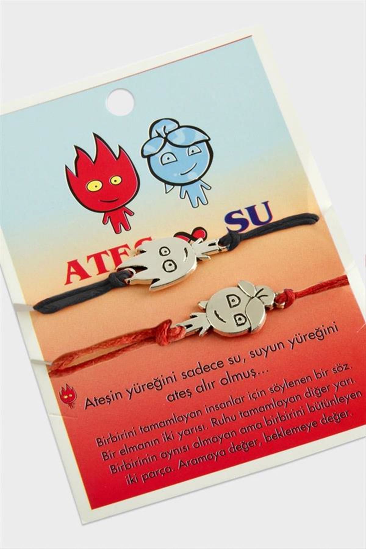 Ateş ve Su 2'li İp Bileklik - Karışık Renk 1