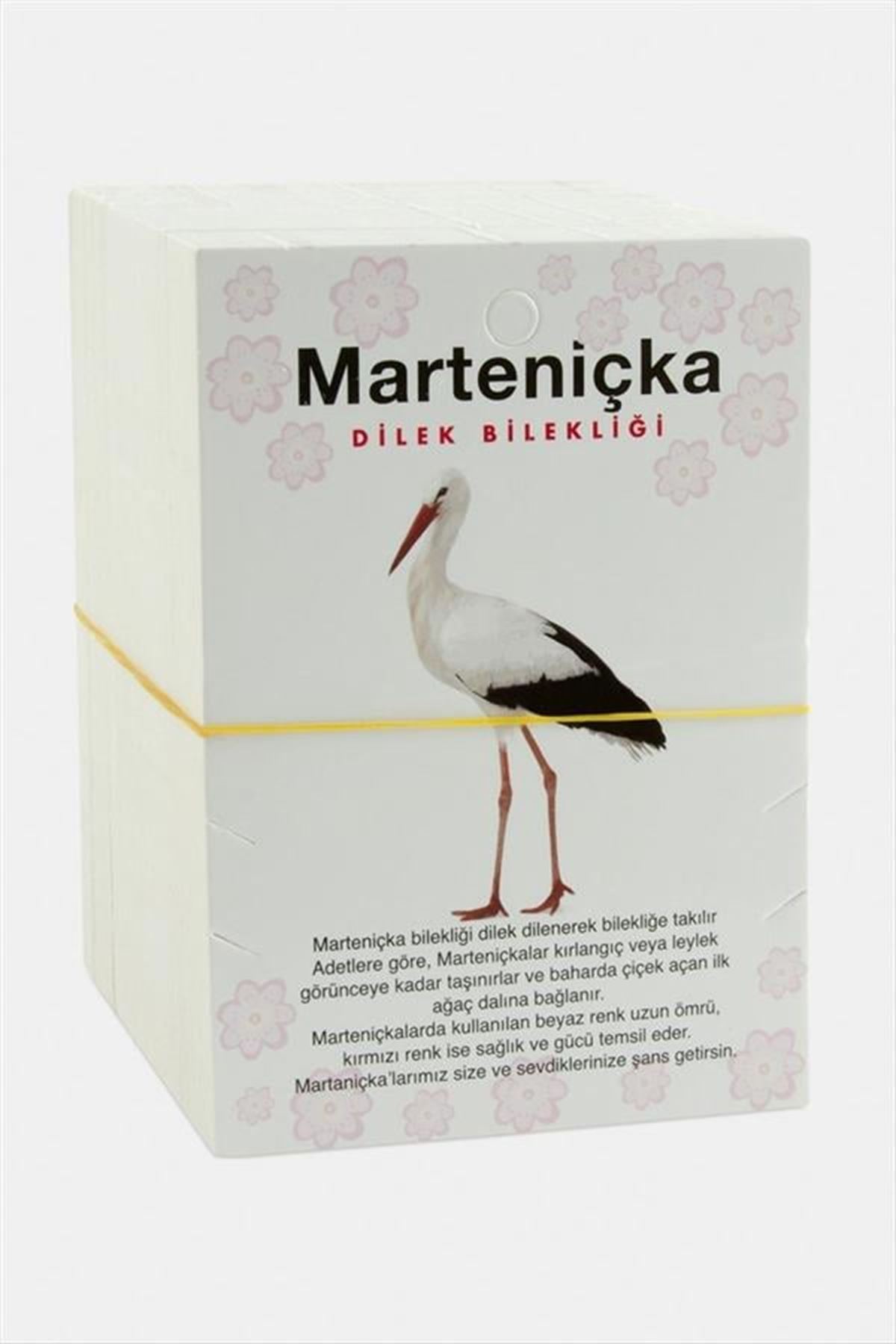 2'li Marteniçka Bileklik Kartı - Beyaz