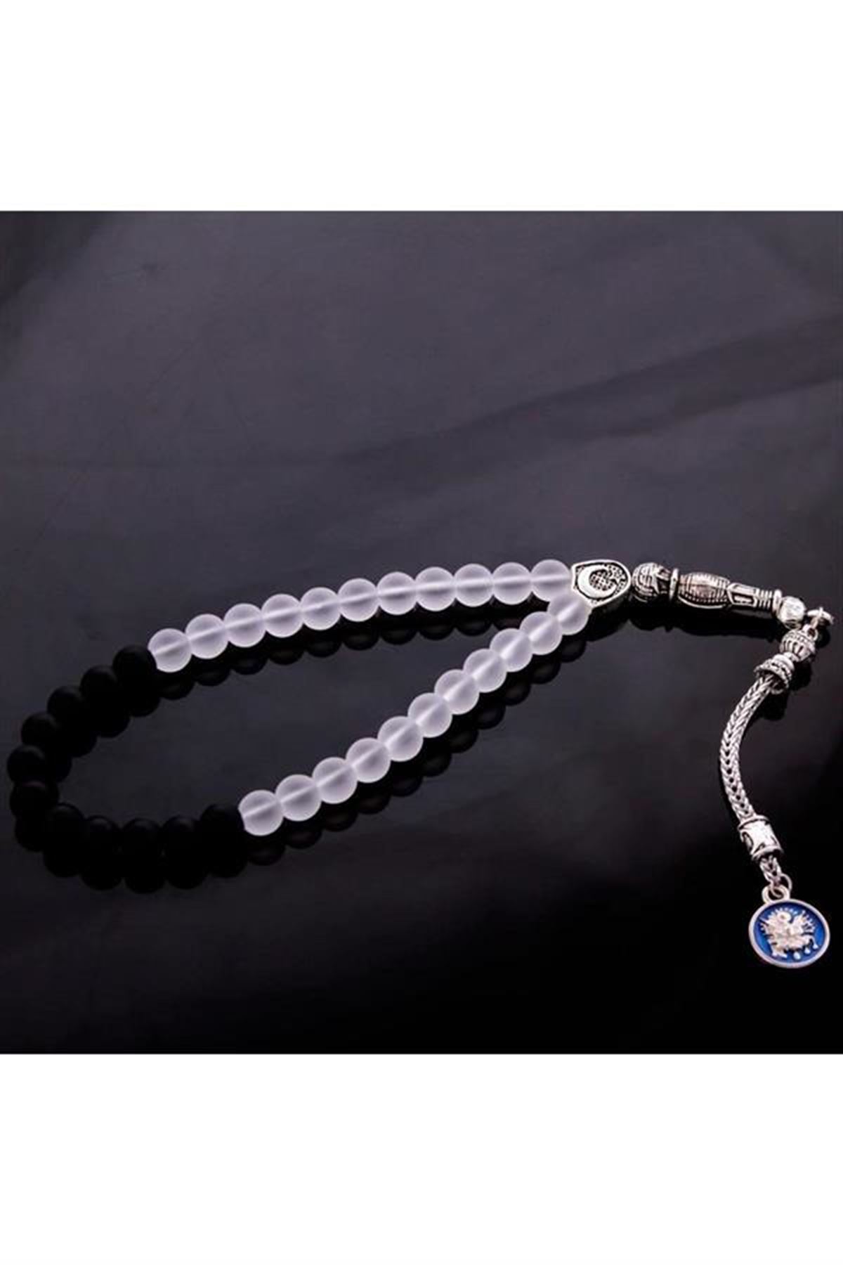 Onix Kuvars Doğaltaş Tesbih 8 mm - Siyah