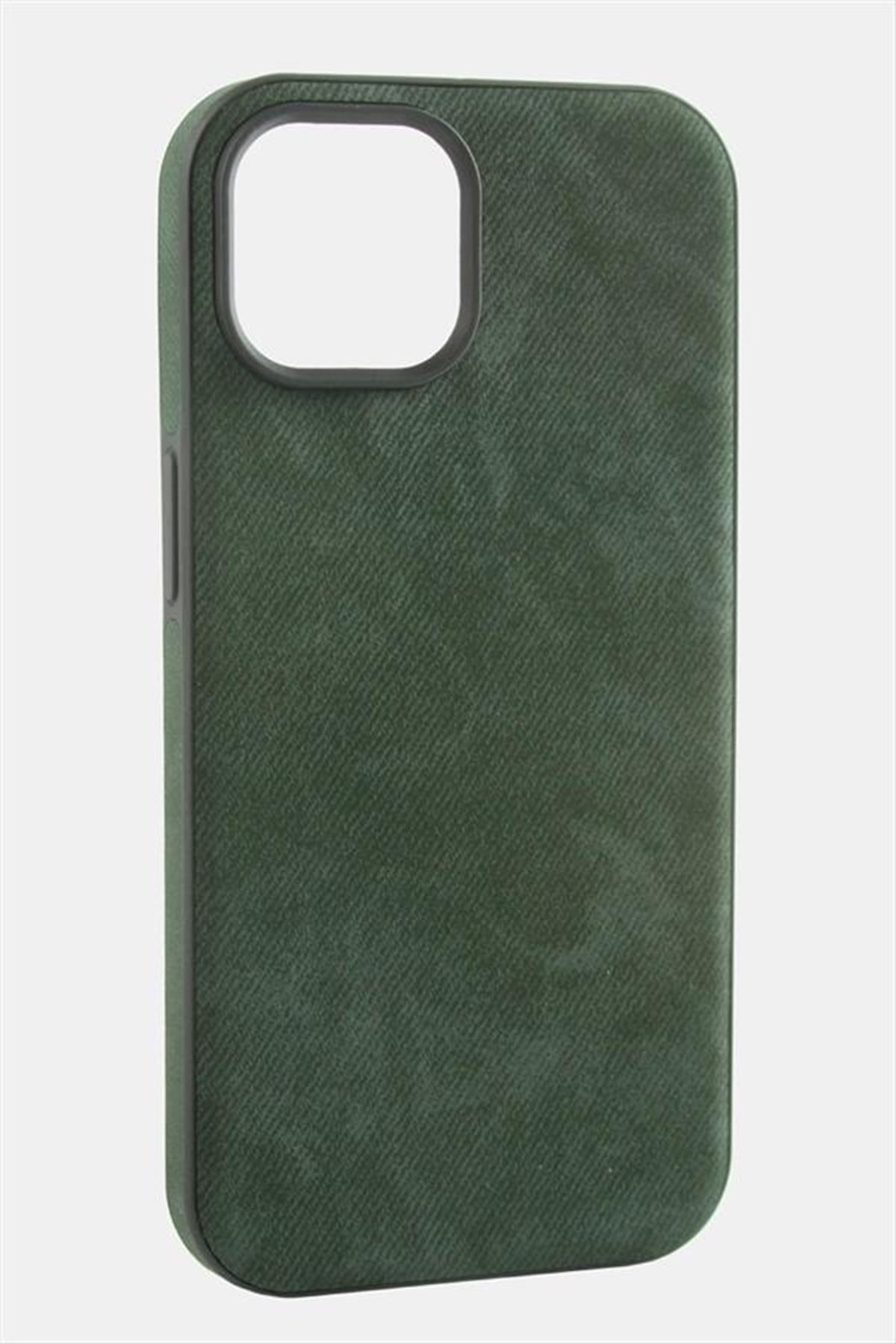 iPhone 14 Pro Max Nubuk Lüx Velvet Silikon Kılıf - Yeşil
