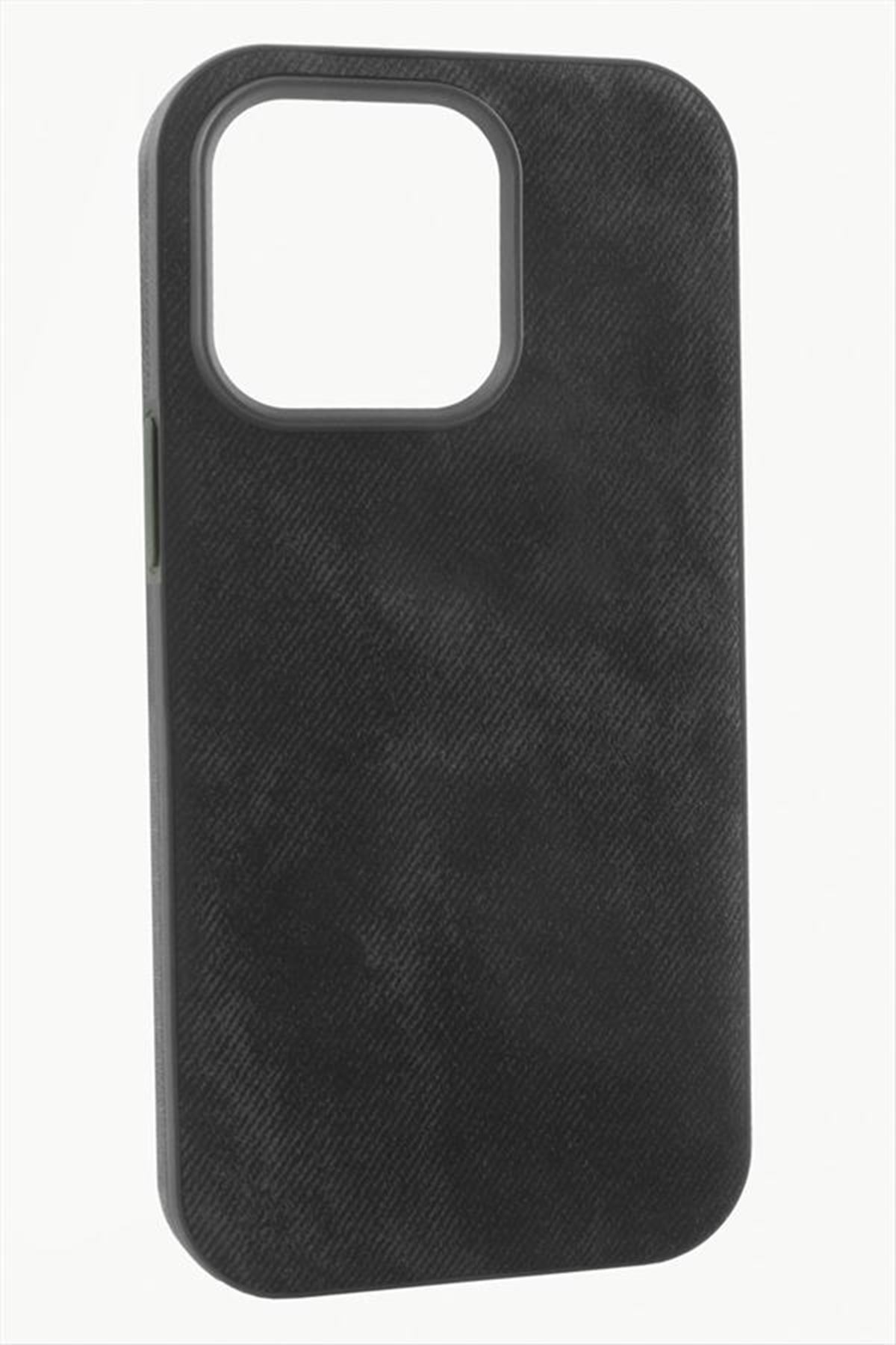 iPhone 15 Pro Nubuk Lüx Velvet Silikon Kılıf - Siyah