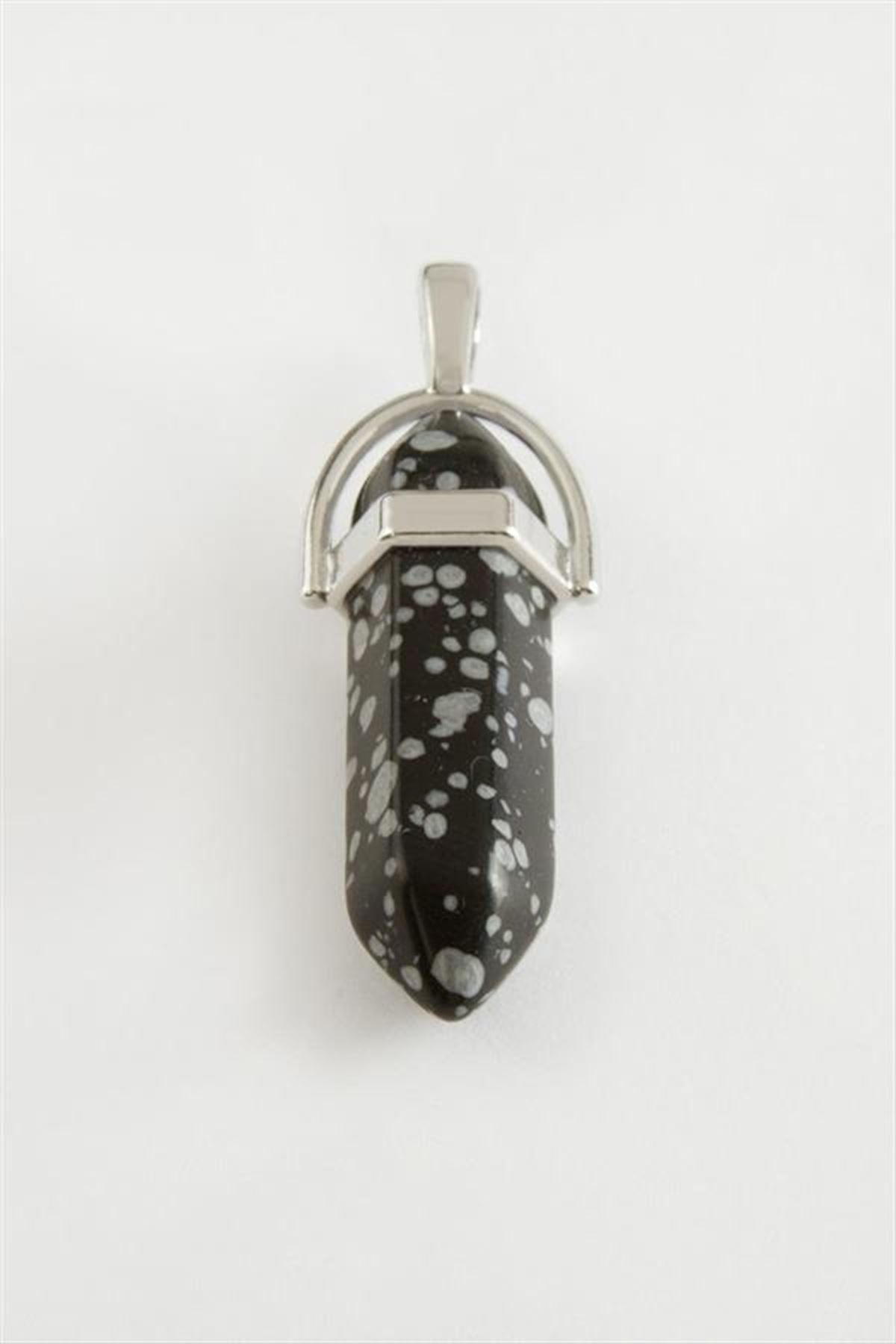 Obsidyen Point Kolye Ucu - Siyah