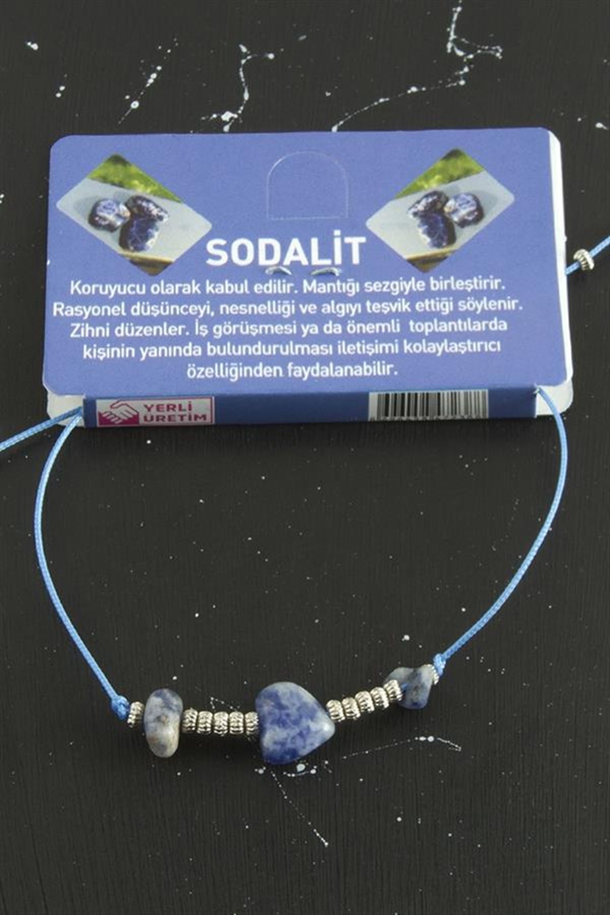 Kalp Karışık Doğaltaş Bileklik - Karışık Renk 1