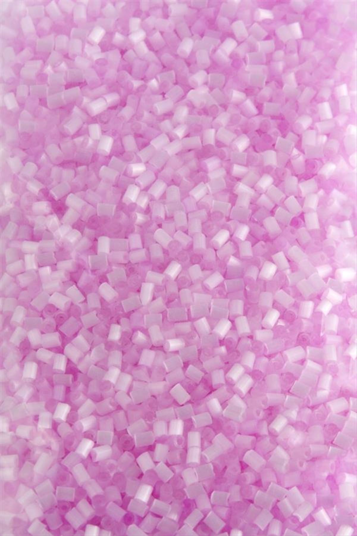 2 mm Silindir Kum Boncuk 50 Gram - Açık Pembe