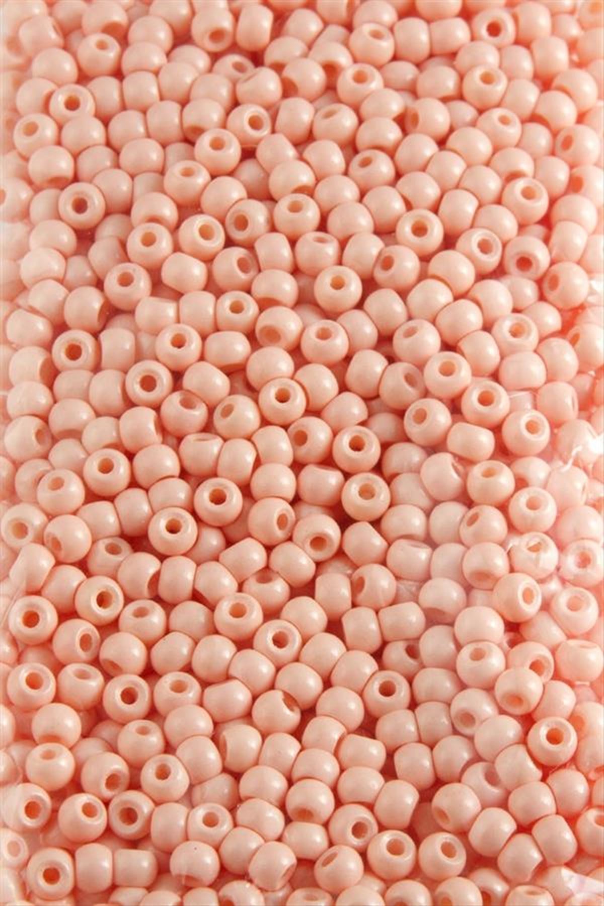 4 mm Yuvarlak Kum Boncuk 50 Gram - Yavruağzı