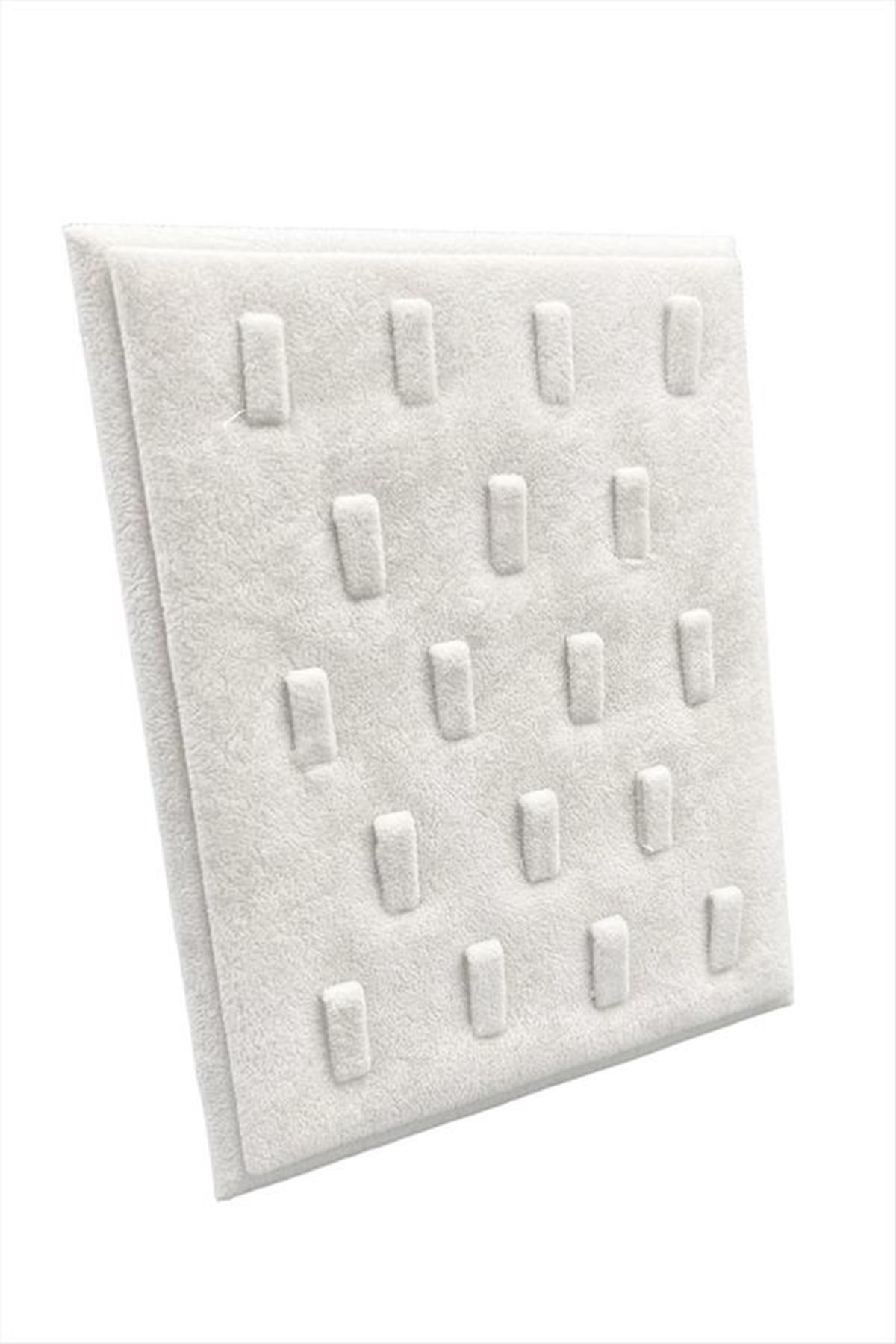 18 Tırnaklı Ayaklı Anfora Kumaş Yüzük Standı 17*20 cm - Krem