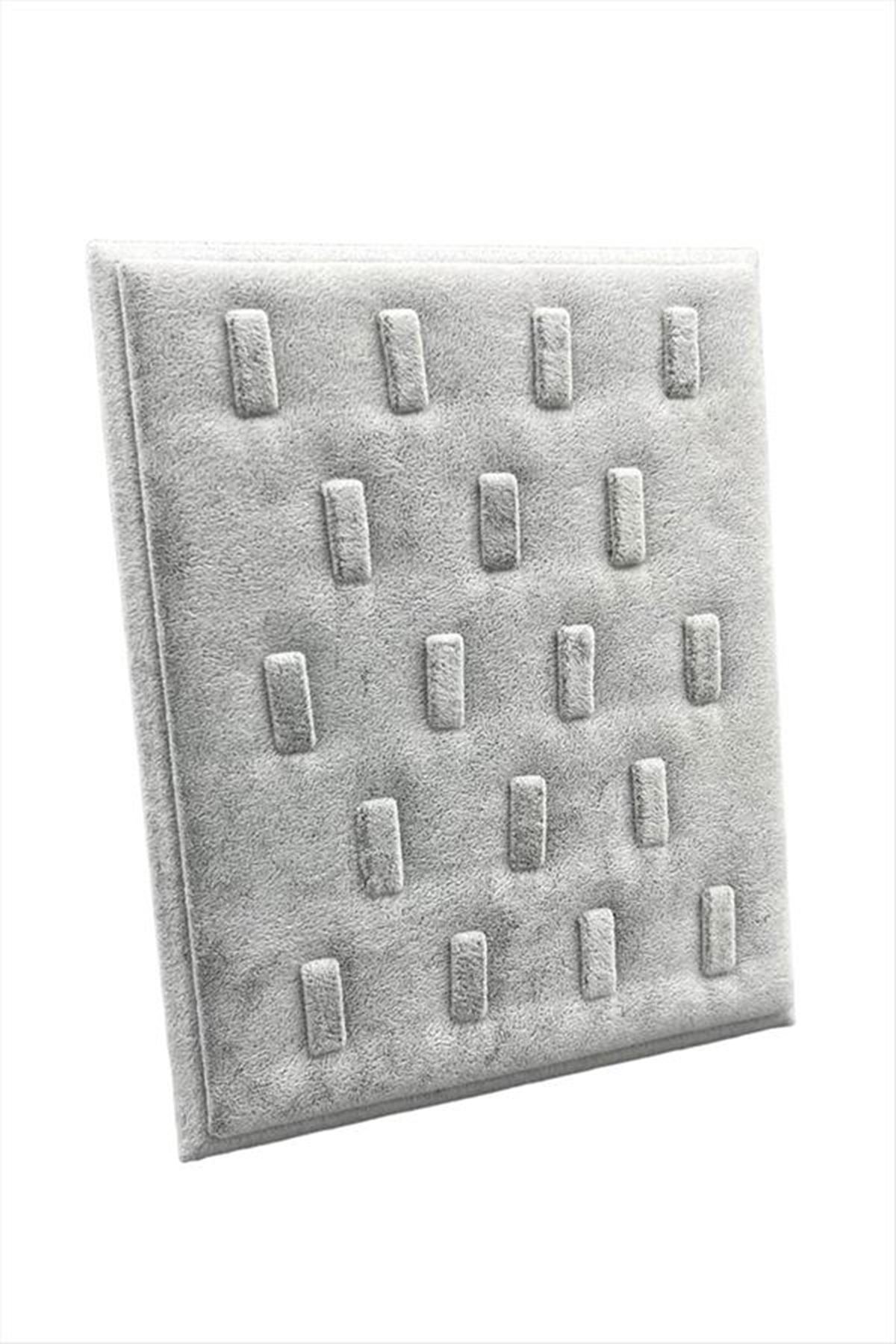 18 Tırnaklı Ayaklı Anfora Kumaş Yüzük Standı 17*20 cm - Gri