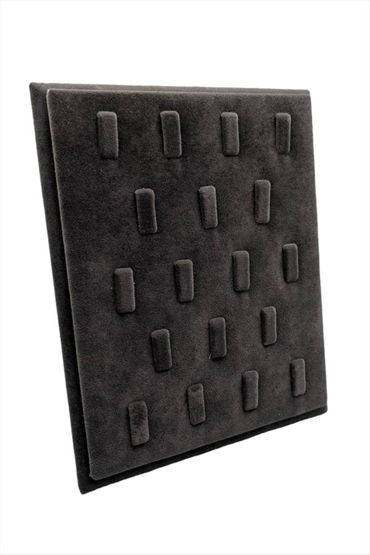 18 Tırnaklı Ayaklı Anfora Kumaş Yüzük Standı 17*20 cm - Füme