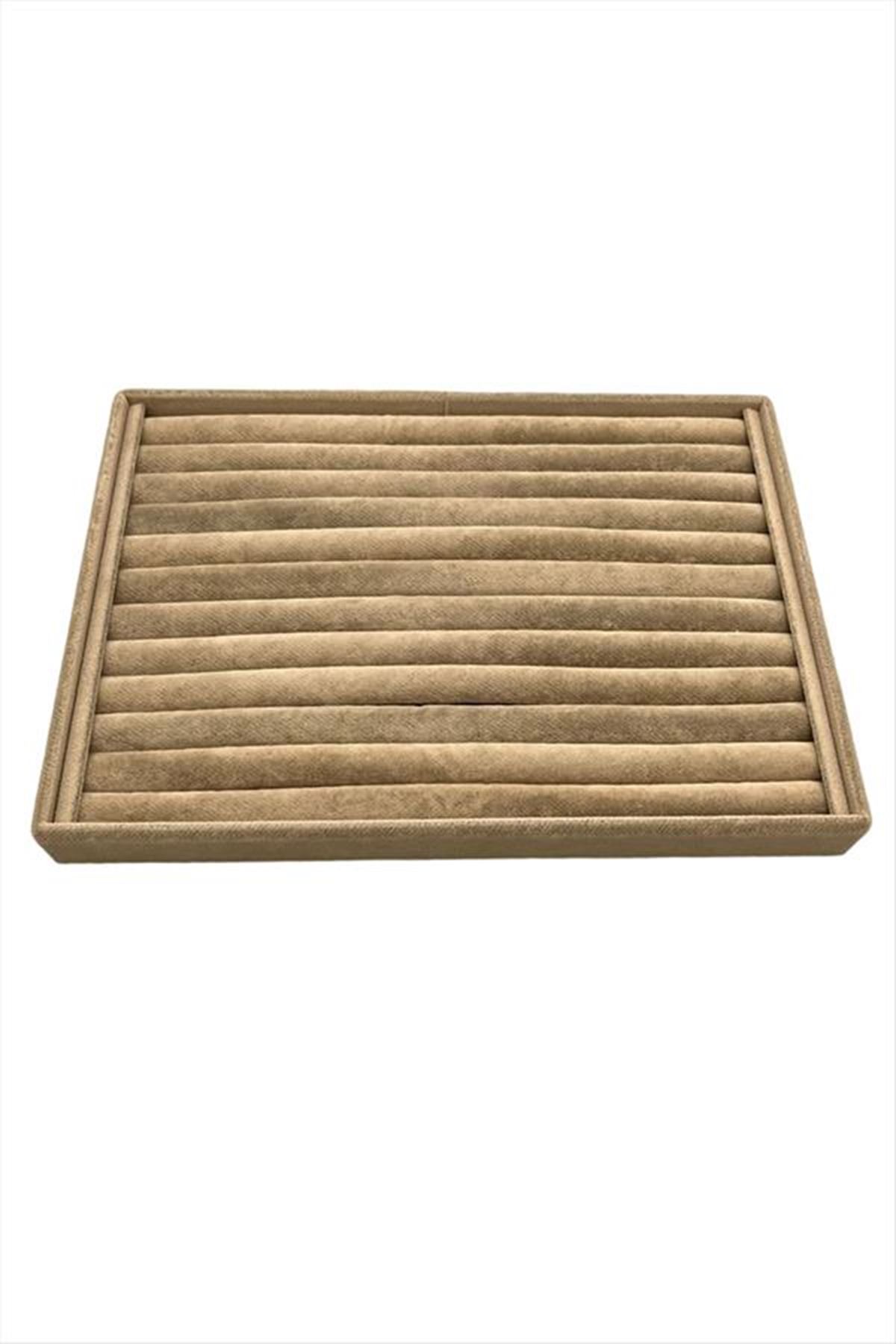 Yatay Sosisli Anfora Yüzük Kelepçe Standı 24*34 cm - Açık Kahverengi