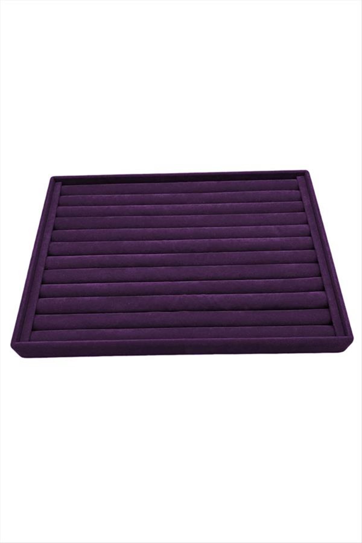 Yatay Sosisli Anfora Yüzük Kelepçe Standı 24*34 cm - Mor