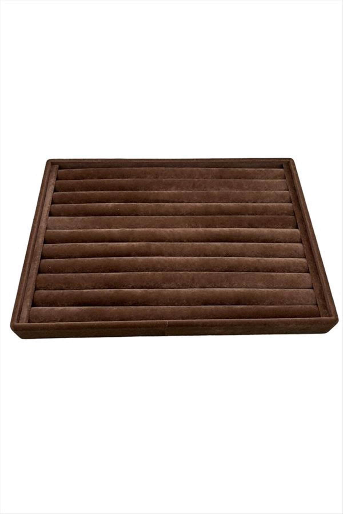 Yatay Sosisli Anfora Yüzük Kelepçe Standı 24*34 cm - Kahverengi