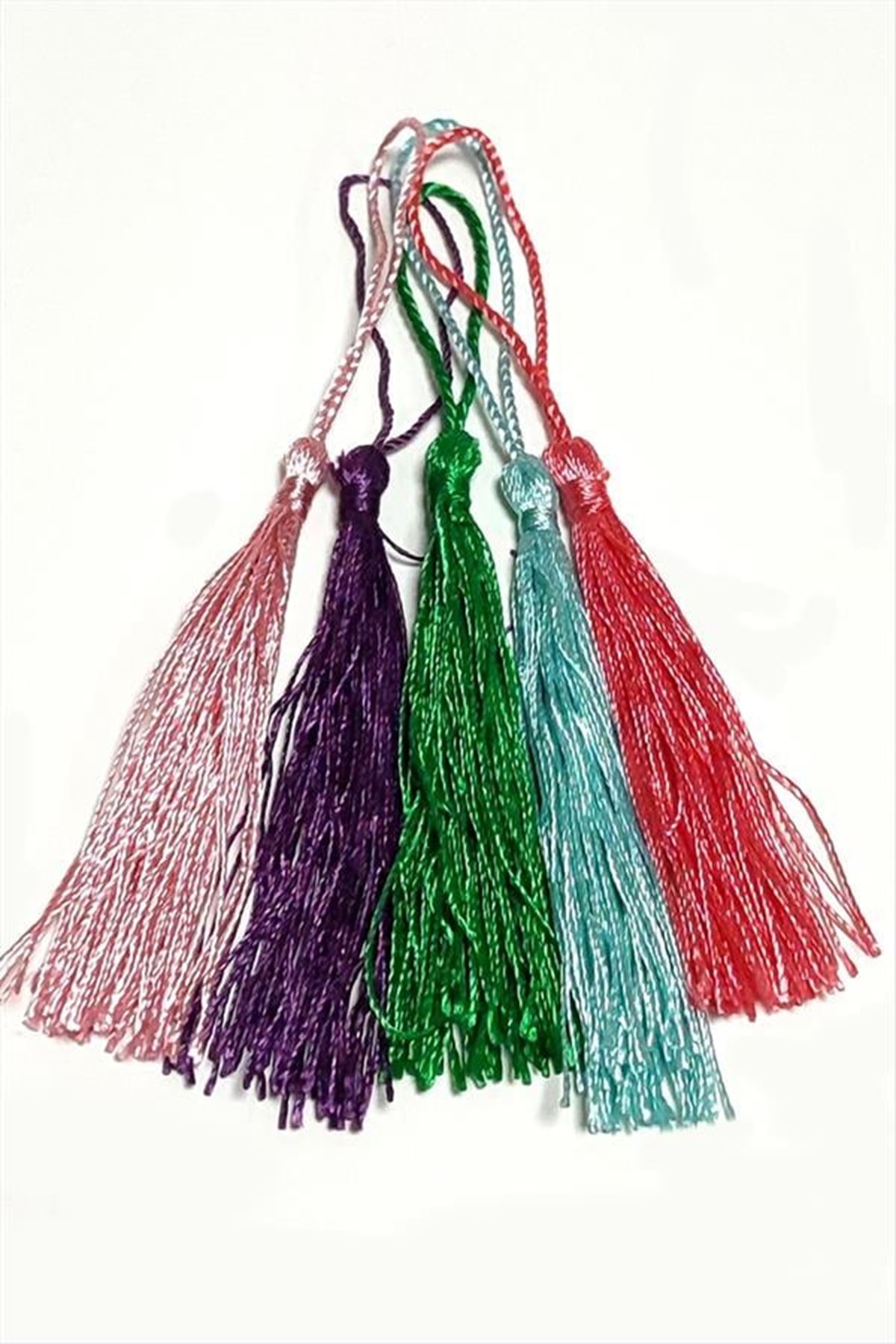 1 Adet Pamuk Püskül 14 cm - Yeşil