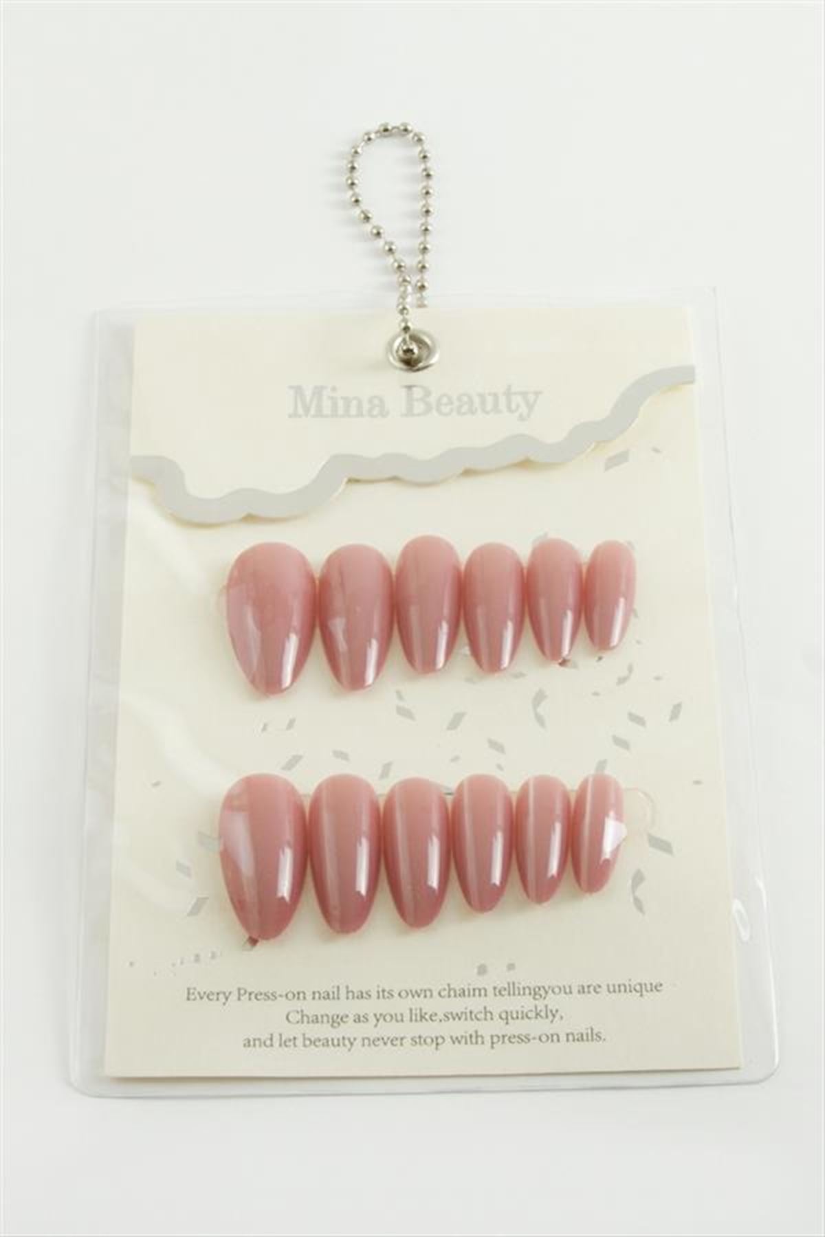 Mina Beauty Kedi Gözü Takma Tırnak - Pembe