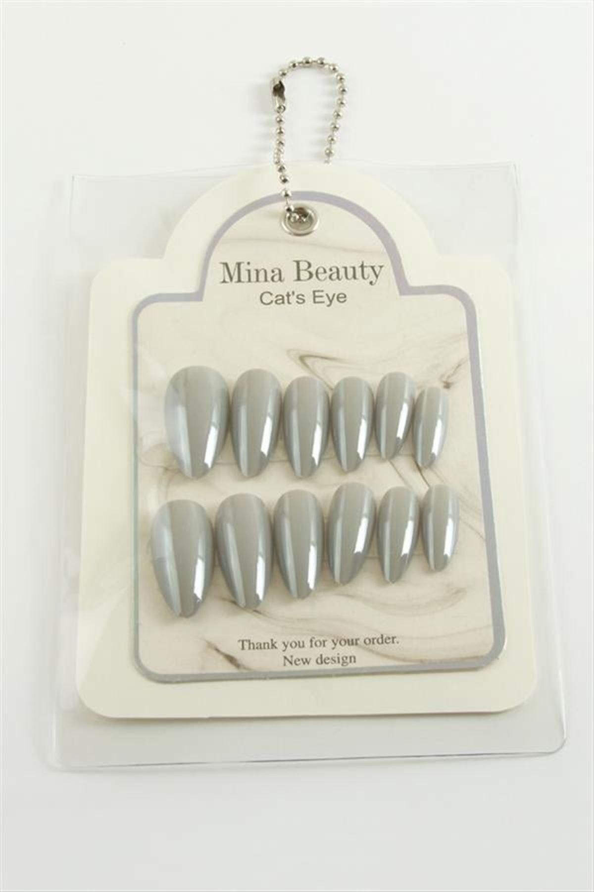 Mina Beauty Kedi Gözü Takma Tırnak - Bordo