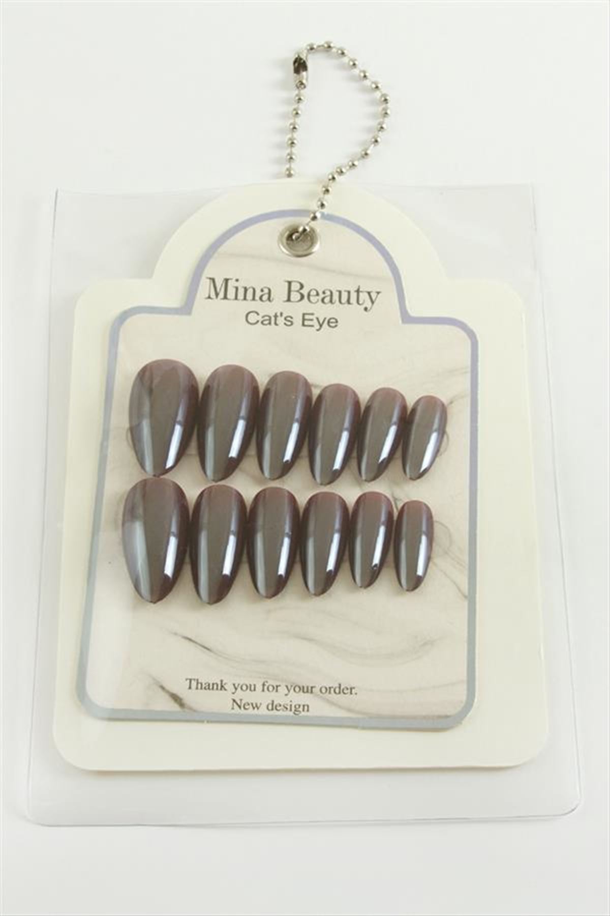 Mina Beauty Kedi Gözü Takma Tırnak - Bordo