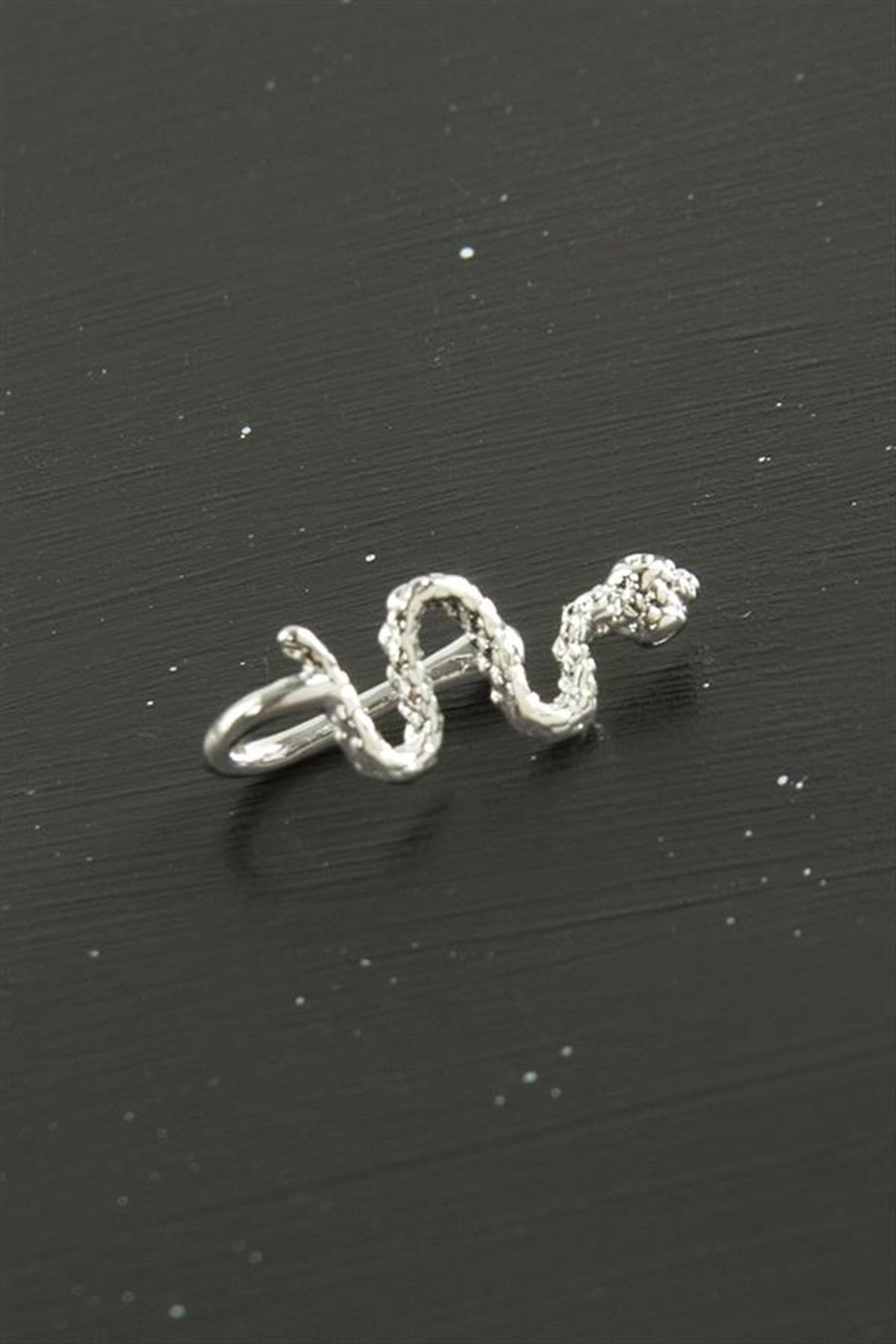 Yılan Tragus Piercing 1 Adet - Gümüş Rengi